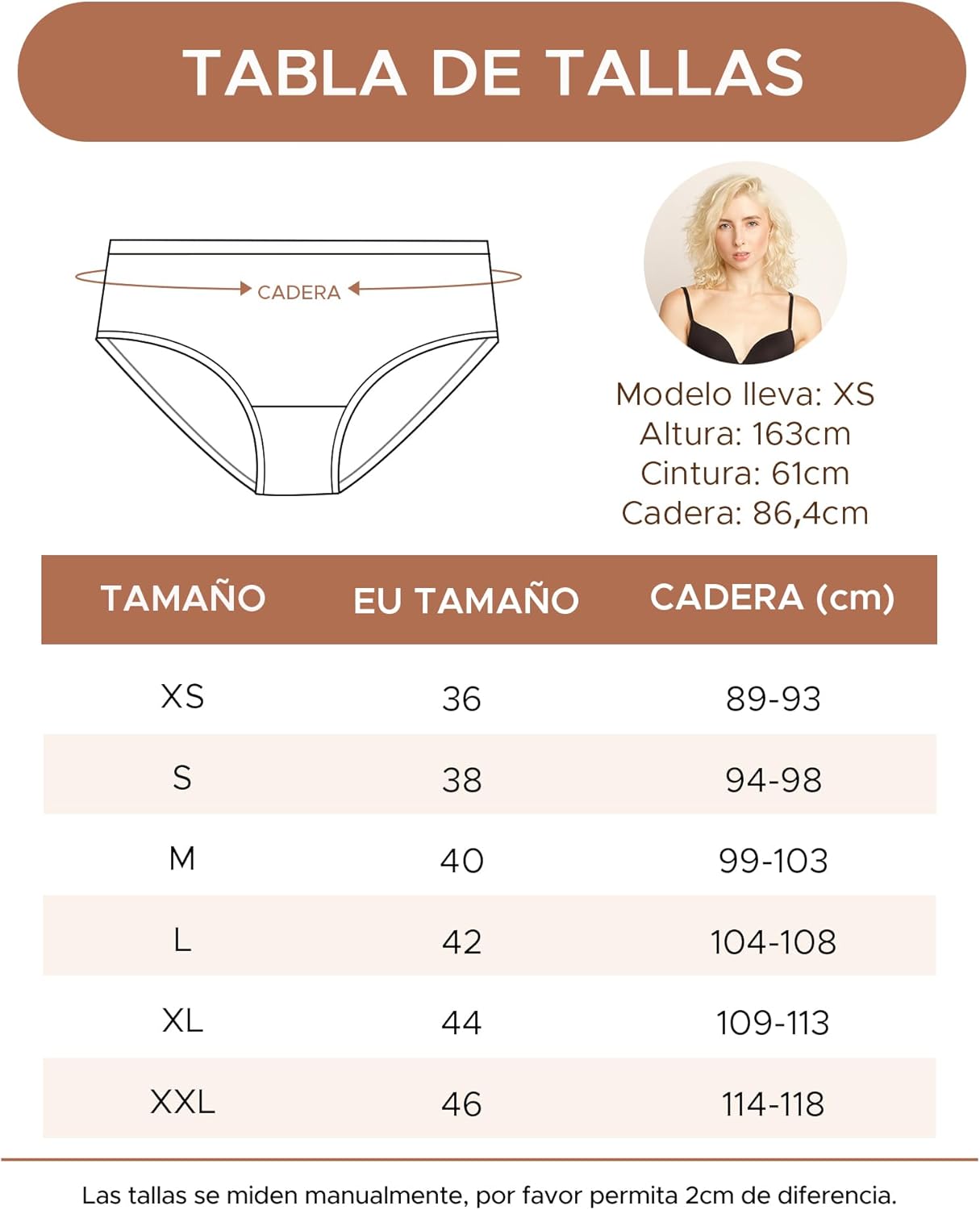 Thumbnail 6 de INNERSY Damen-Unterhosen aus Baumwolle im 6er Pack – atmungsaktive Hipster Basic Pants