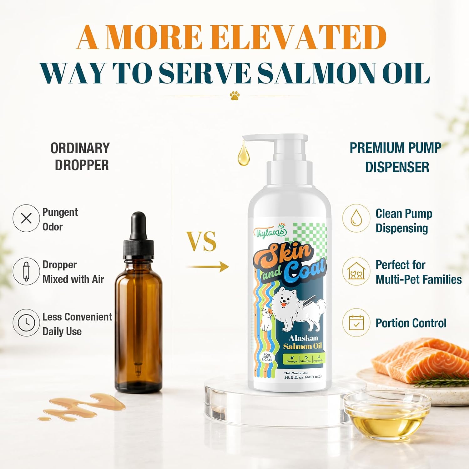 Detalle 2 de Fish Oil for Dogs and Cats, 16.2 fl oz