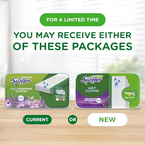 Detalle 2 de Swiffer Sweeper Wet Mopping Cloths Multi Surface Refills with Febreze Lavender, 36 Count