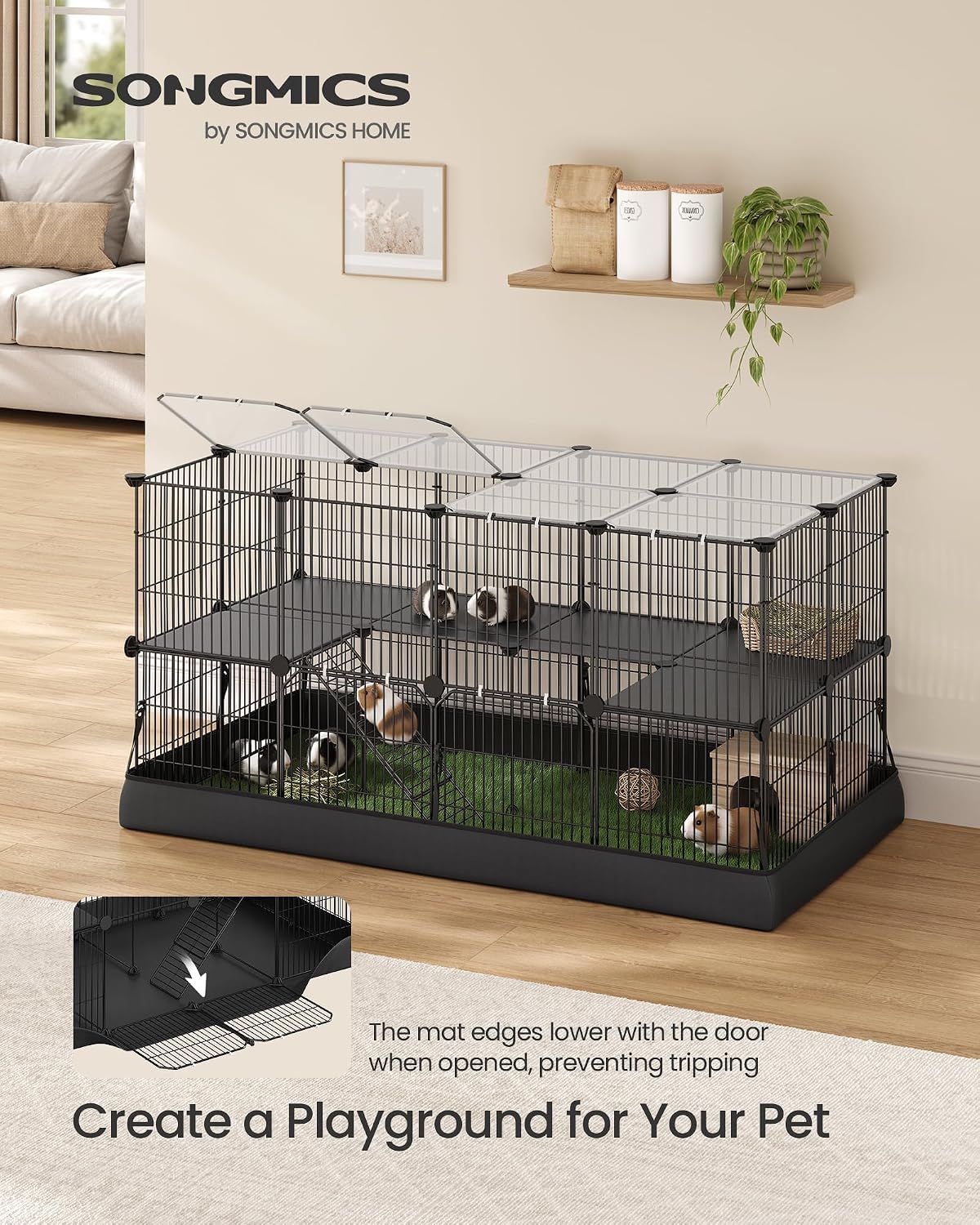 Thumbnail 1 de SONGMICS Steel Pet Playpen