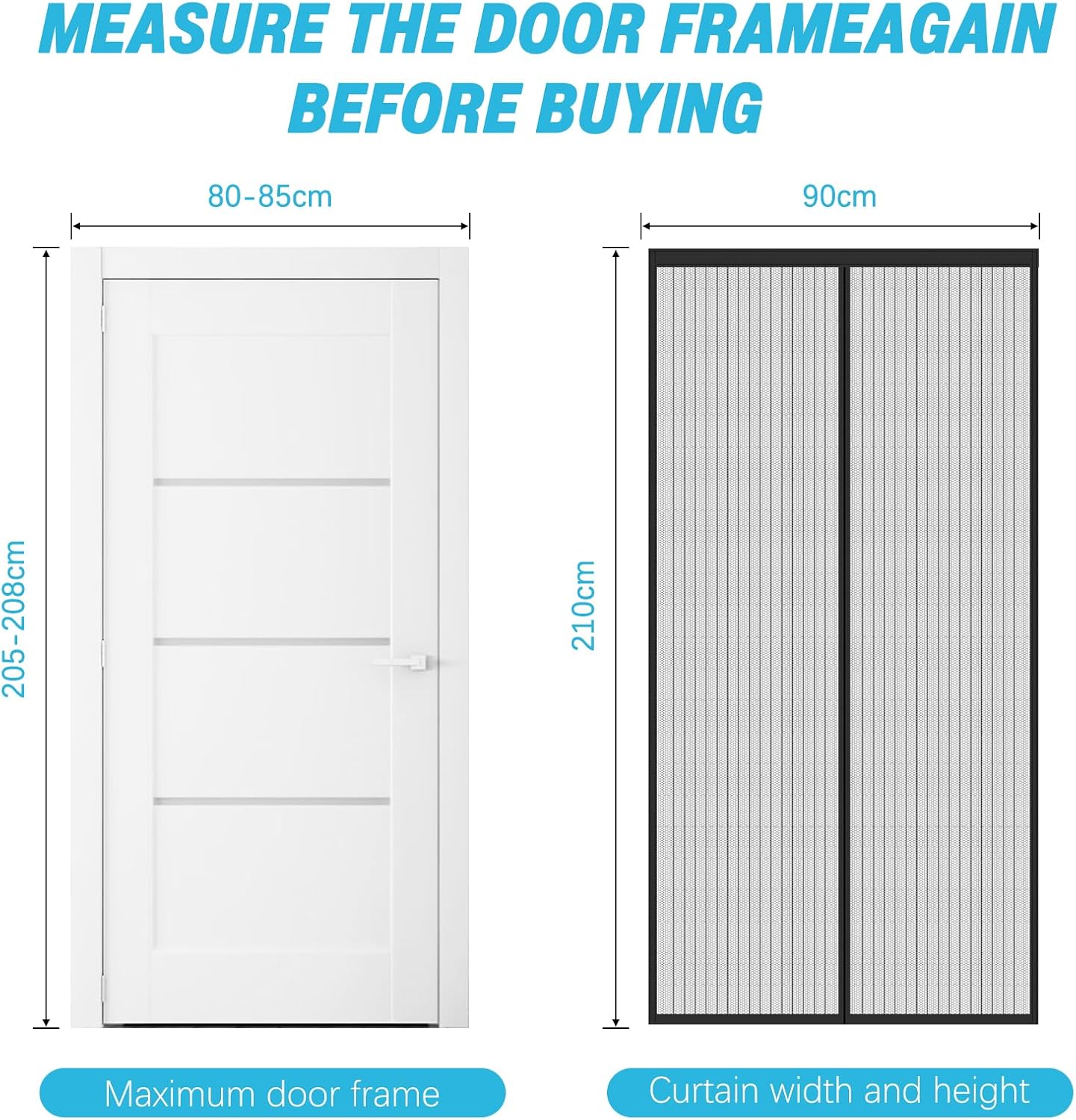 Detalle 2 de aonova Fly Screen Door: Hands‑Free Insect Protection with Powerful Magnets