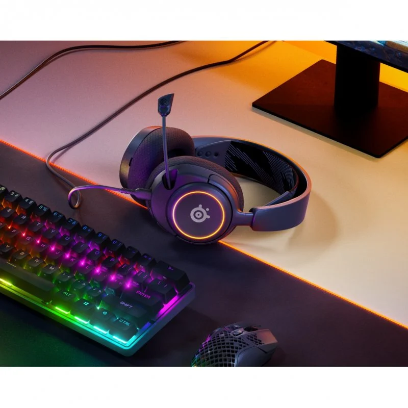 Detalle 2 de SteelSeries Arctis Nova 3 Auriculares gaming RGB negros