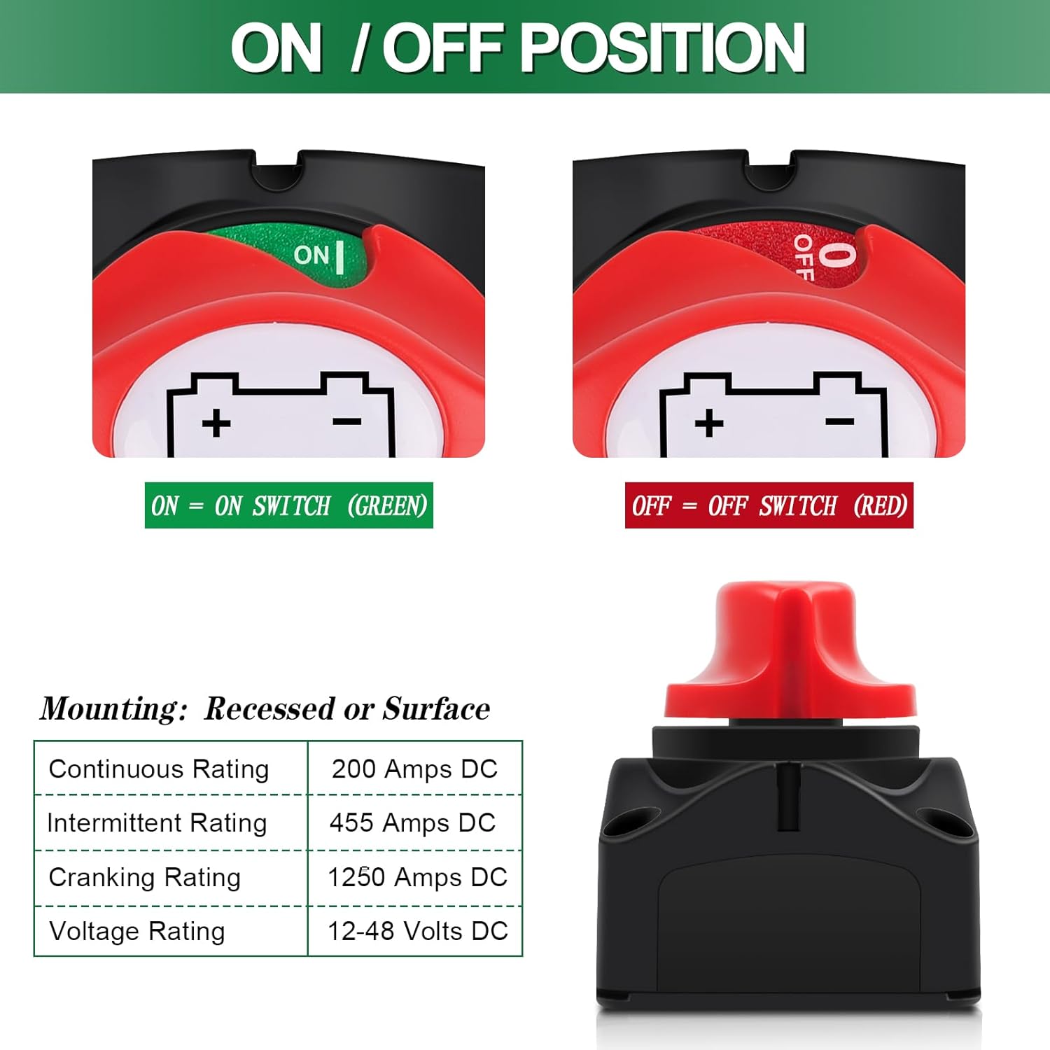 Thumbnail 3 de Bolatus Battery Isolator Switch 200A for Vehicles