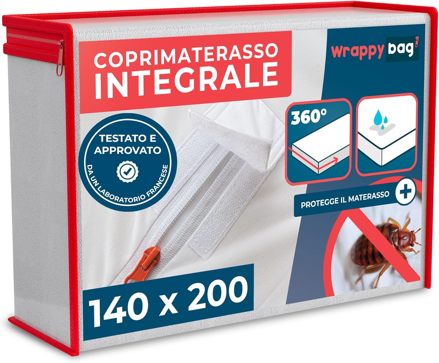 Thumbnail 6 de WRAPPYBAG Coprimaterasso Impermeabile: protezione integrale contro acari, insetti e allergie