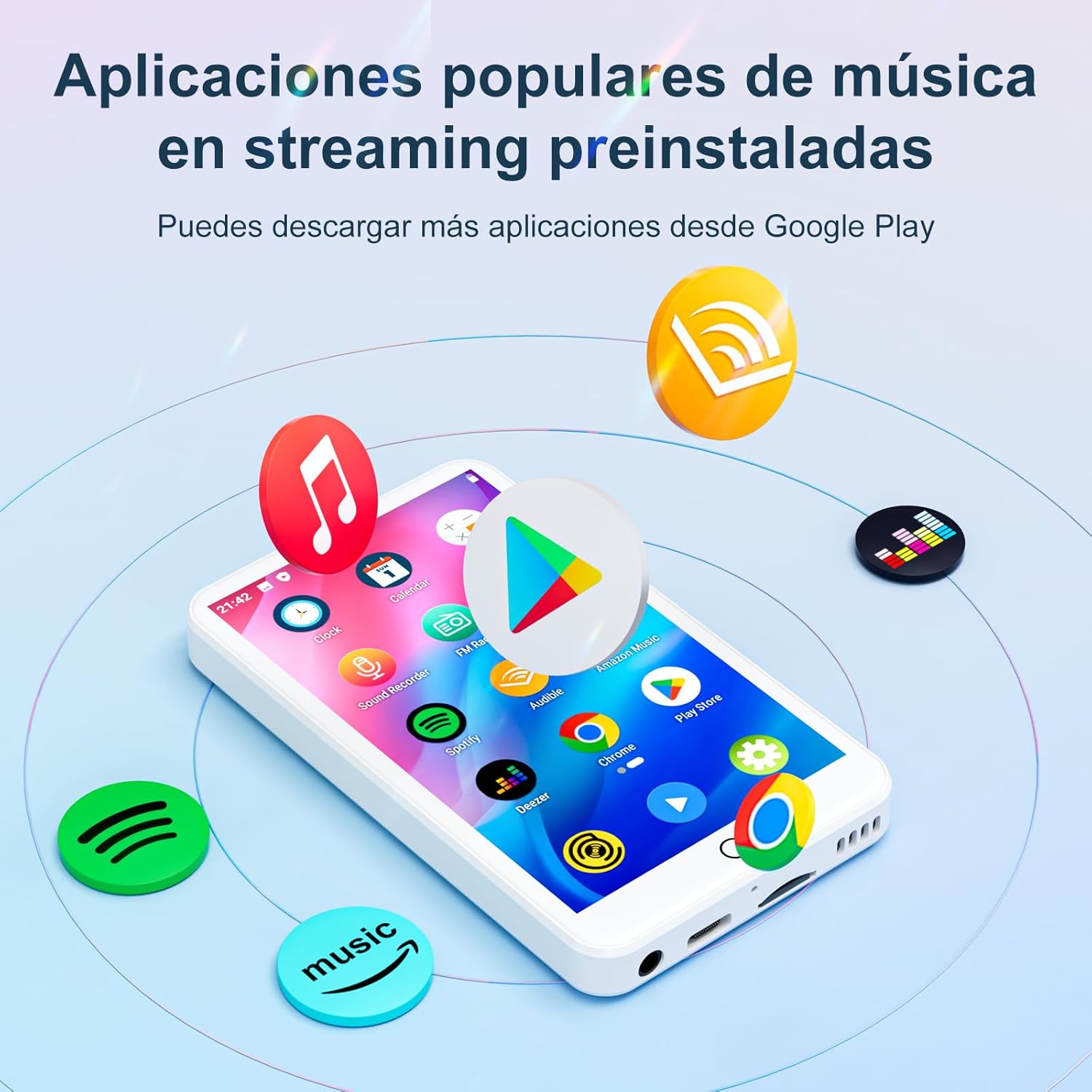 Thumbnail 1 de MECHEN H1-Pro Reproductor MP3 Android 4” 2000mAh