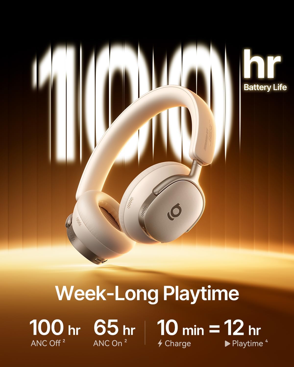 Thumbnail 5 de Baseus Inspire XH1 Adaptive ANC Headphones (Sound by Bose, Dolby Audio, Hi-Res, up to 100H) - Starlight Off-White