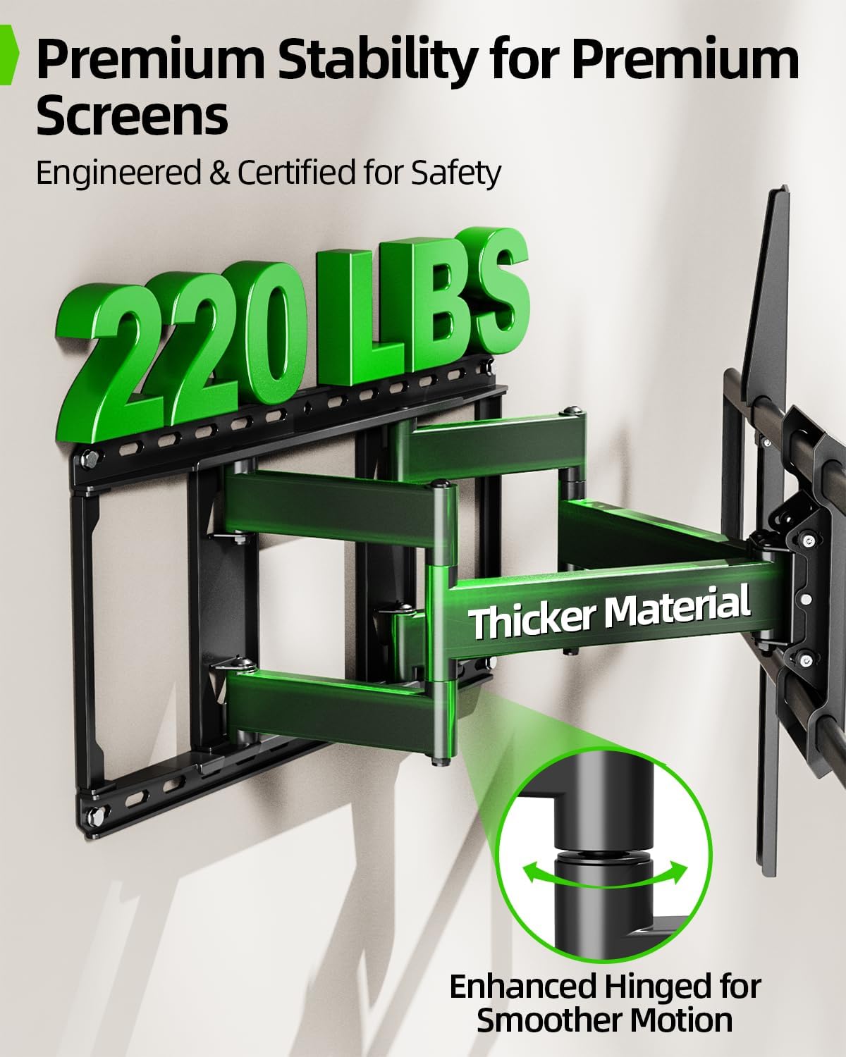 Detalle de USX MOUNT Full-Motion TV Wall Mount, 28-Inch Extension