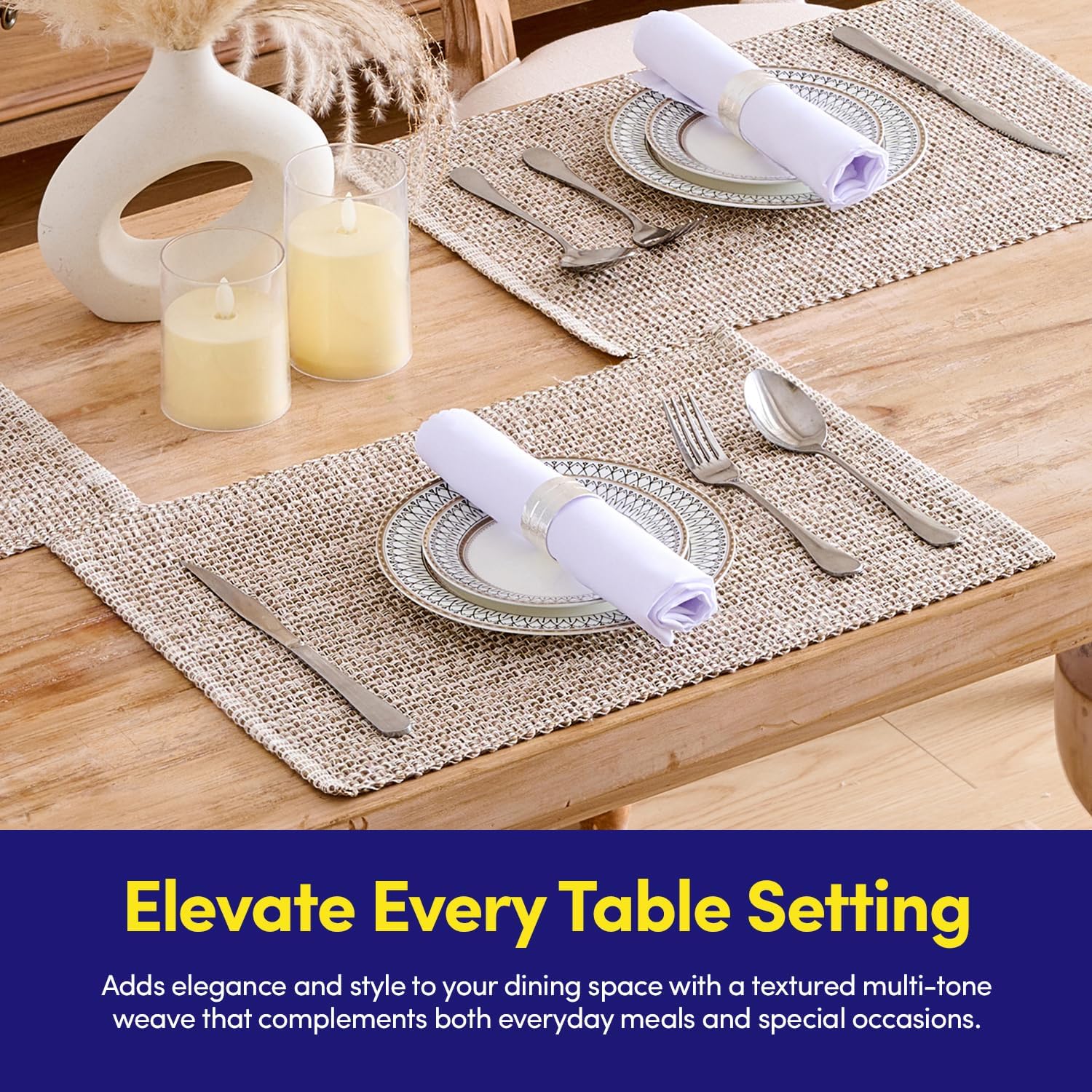 Detalle 2 de Sweet Home Collection Cotton Placemats 100% Cotton