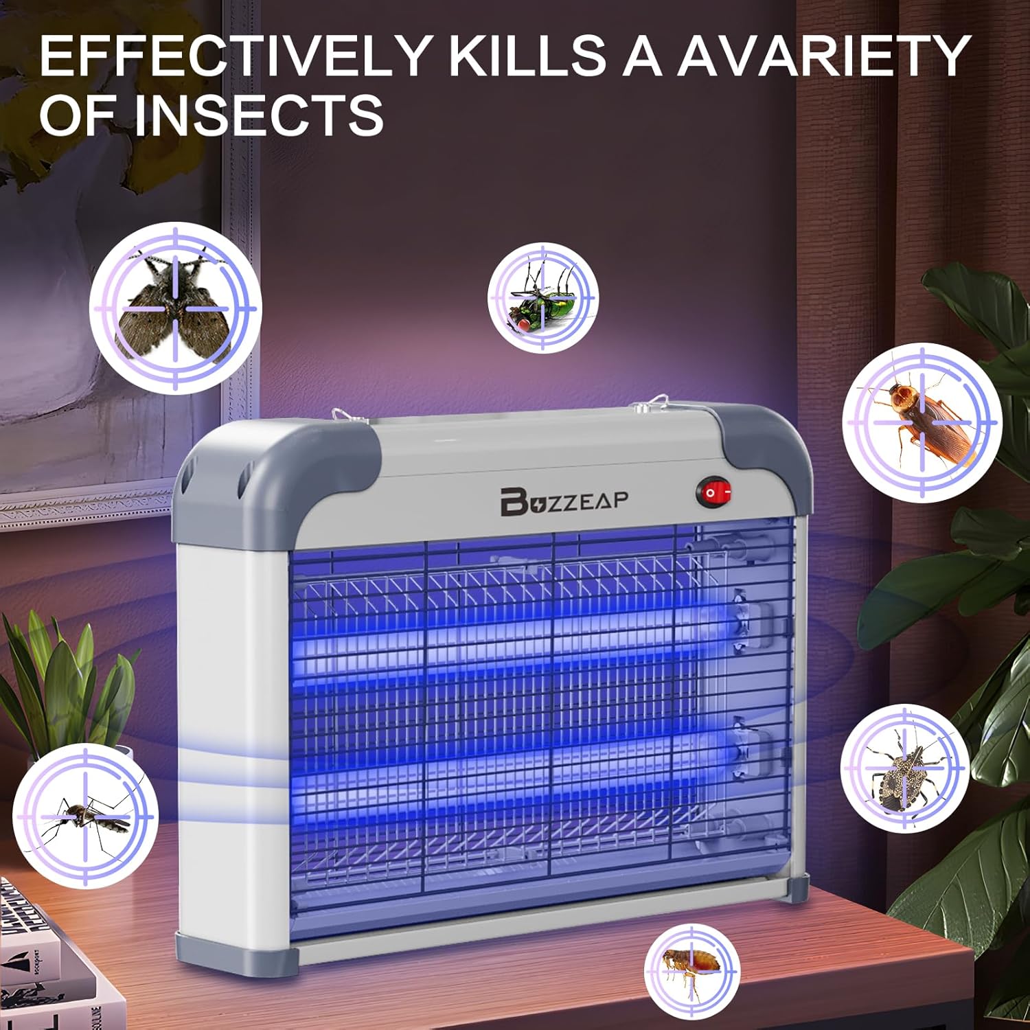 Thumbnail 1 de Buzzeap 2800V mosquito killer lamp with 2 bulbs 🦟