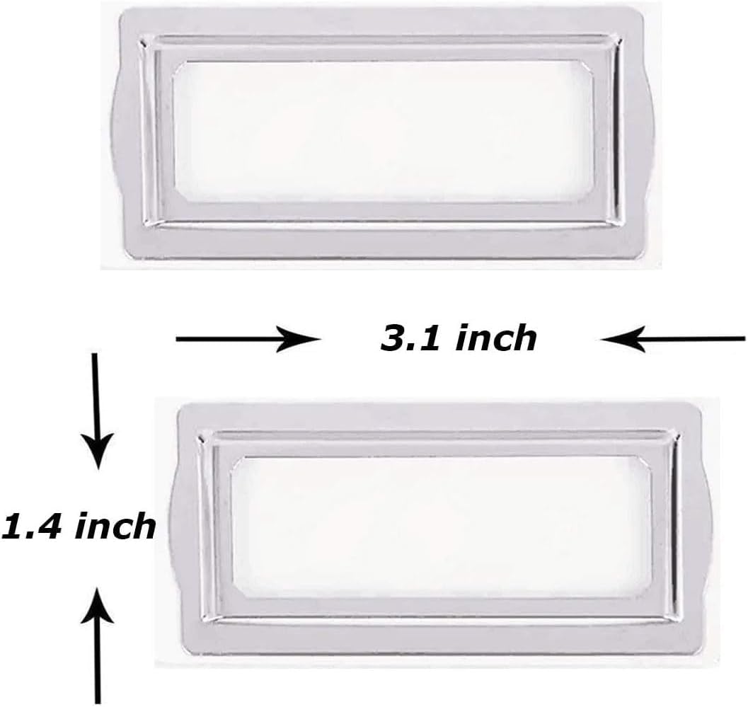 Thumbnail 1 de Metal Bookplate Label Holders, 2.2 x 1 in