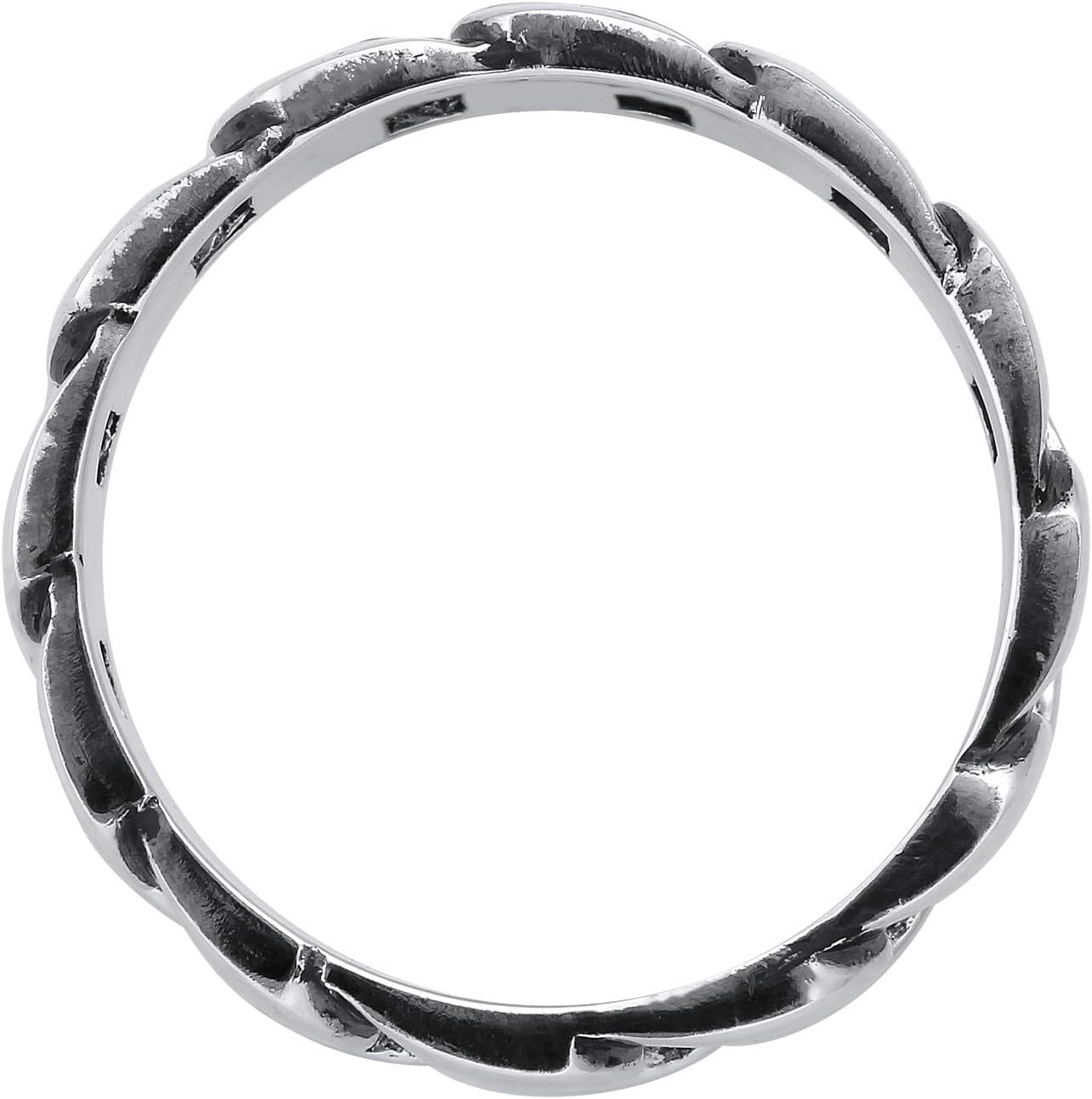 Thumbnail 2 de Kuzzoi Massiver Herrenring 8 mm im Panzer Design, schwarz oxidiert – Bandring aus 925 Sterling Silber (Ringgröße 60–66)