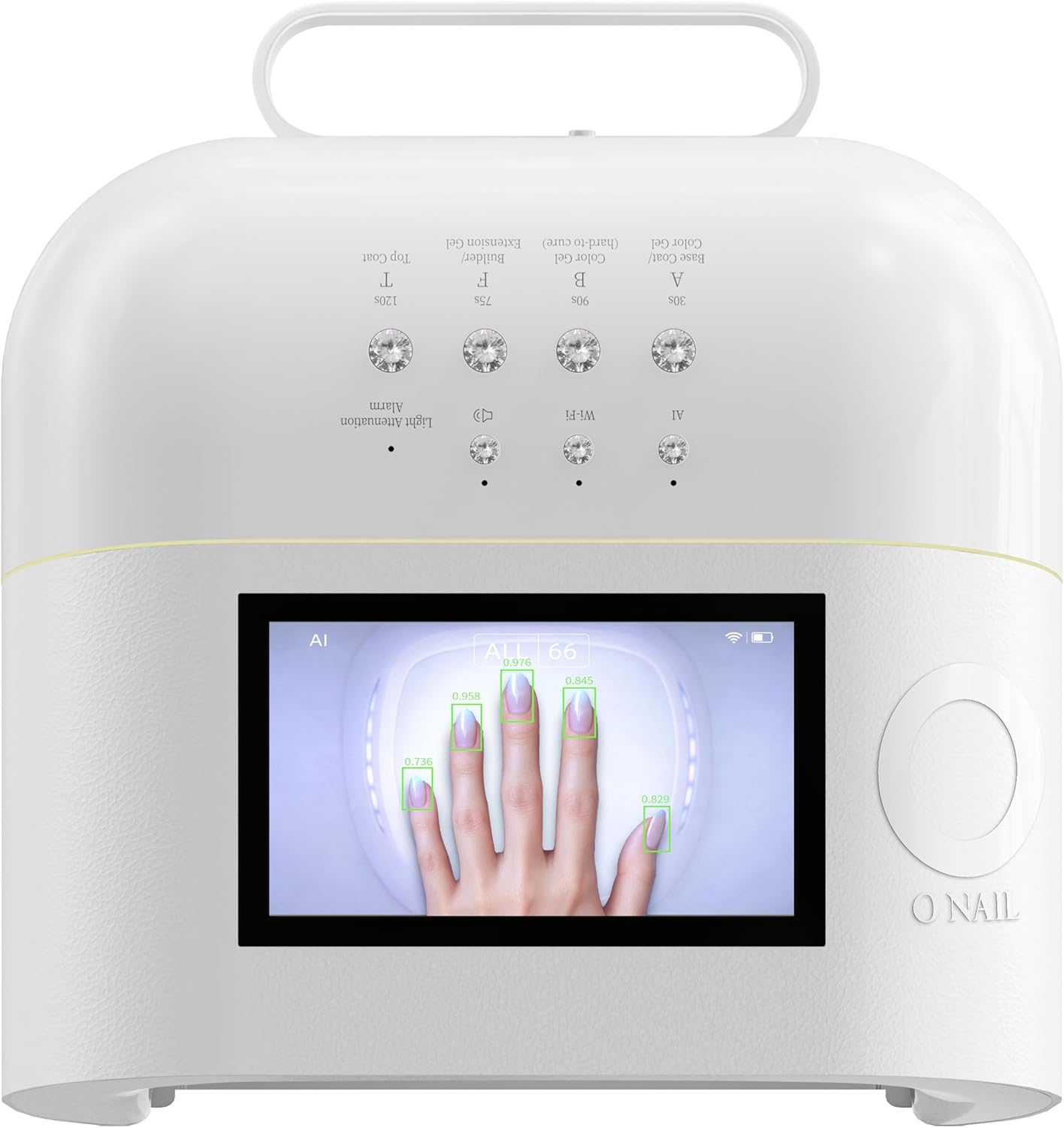 ONAIL AI UV LED Nail Lamp for Gel Nails (Cordless, 20,000mAh) — Portable, Smart Curing for Professionals