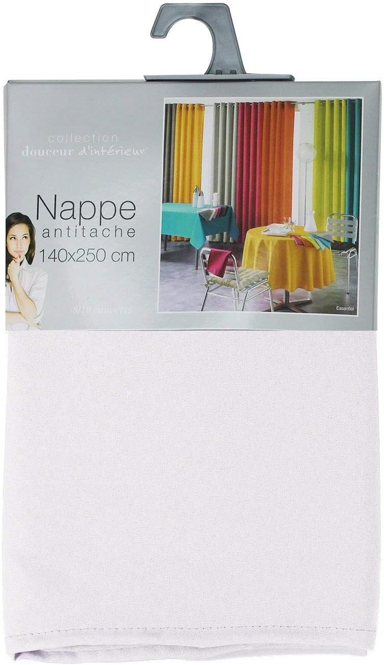 Thumbnail 3 de NAPPE RECTANGLE 140 x 250 cm Polyester Uni Essentiel Blanc