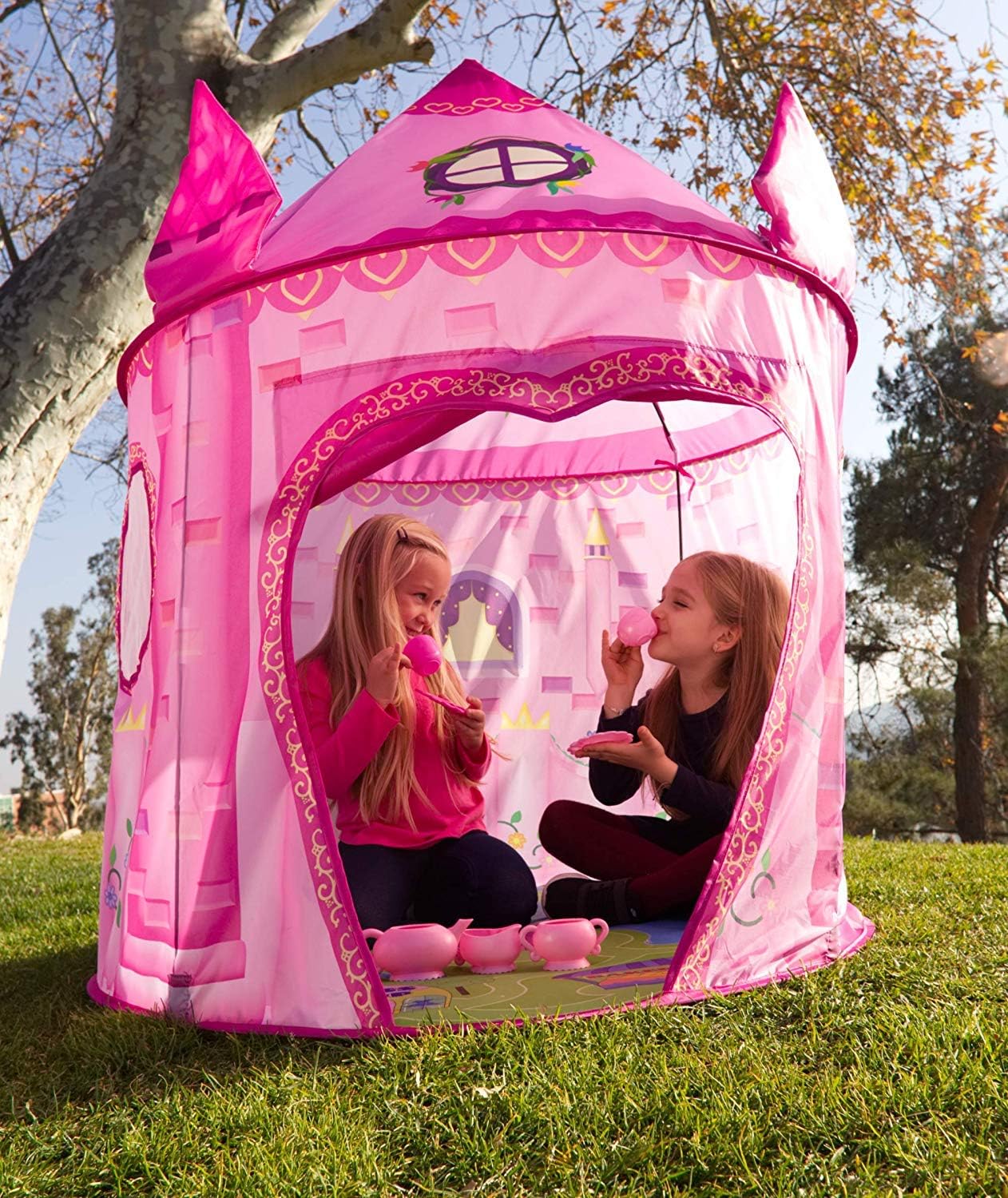 Detalle de Benebomo Tente Enfant — Tente Château Rose, Maison de Jeu d’intérieur pliable