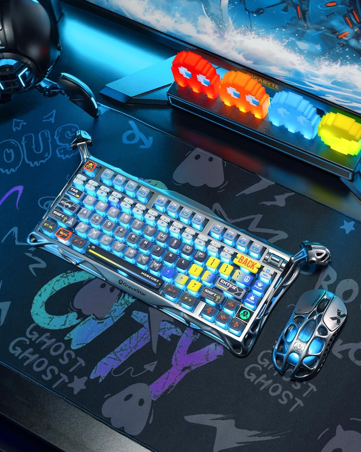 Thumbnail 1 de GravaStar Mercury K1 Pro 75% RGB Wireless Mechanical Keyboard (Hot-Swappable Linear Switches)
