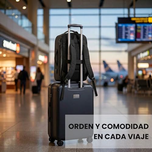 Thumbnail 6 de Mochila de cabina EDIESI 40x30x20 con USB y expansión, práctica para vuelos y escapadas