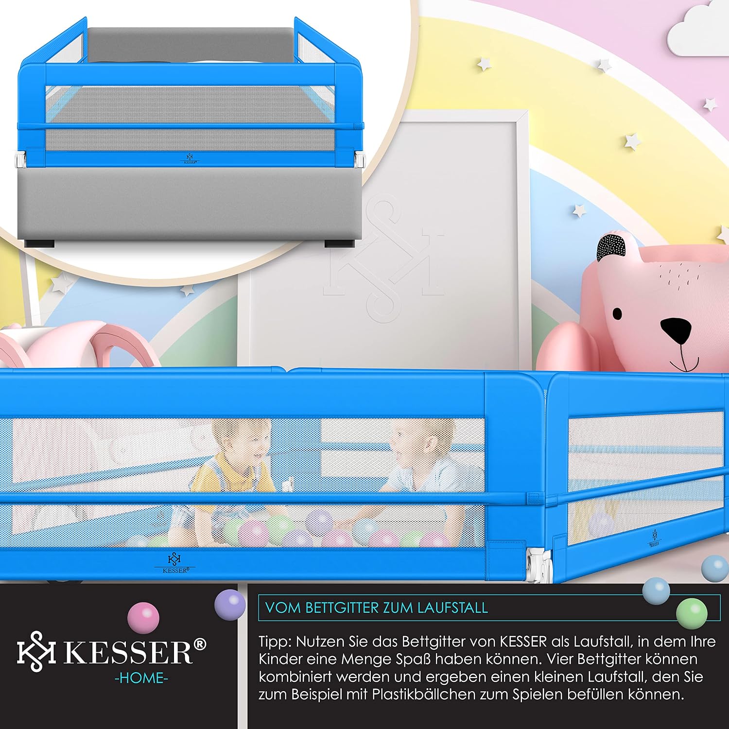 Thumbnail 5 de KESSER Bettgitter 150 cm, 42 cm hoch