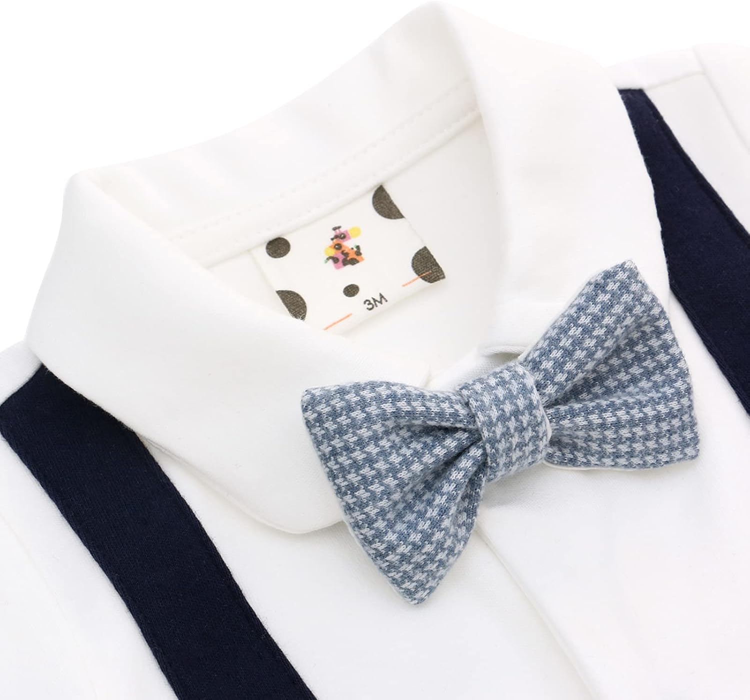 Thumbnail 4 de Famuka Baby Boy Formal Wedding Outfit: 2-Piece Tuxedo Set (Romper + Outwear)