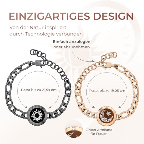 Detalle de TOTWOO Intelligentes Partnerarmband – 316 Edelstahl, Fernbeziehung, App-Verknüpfung