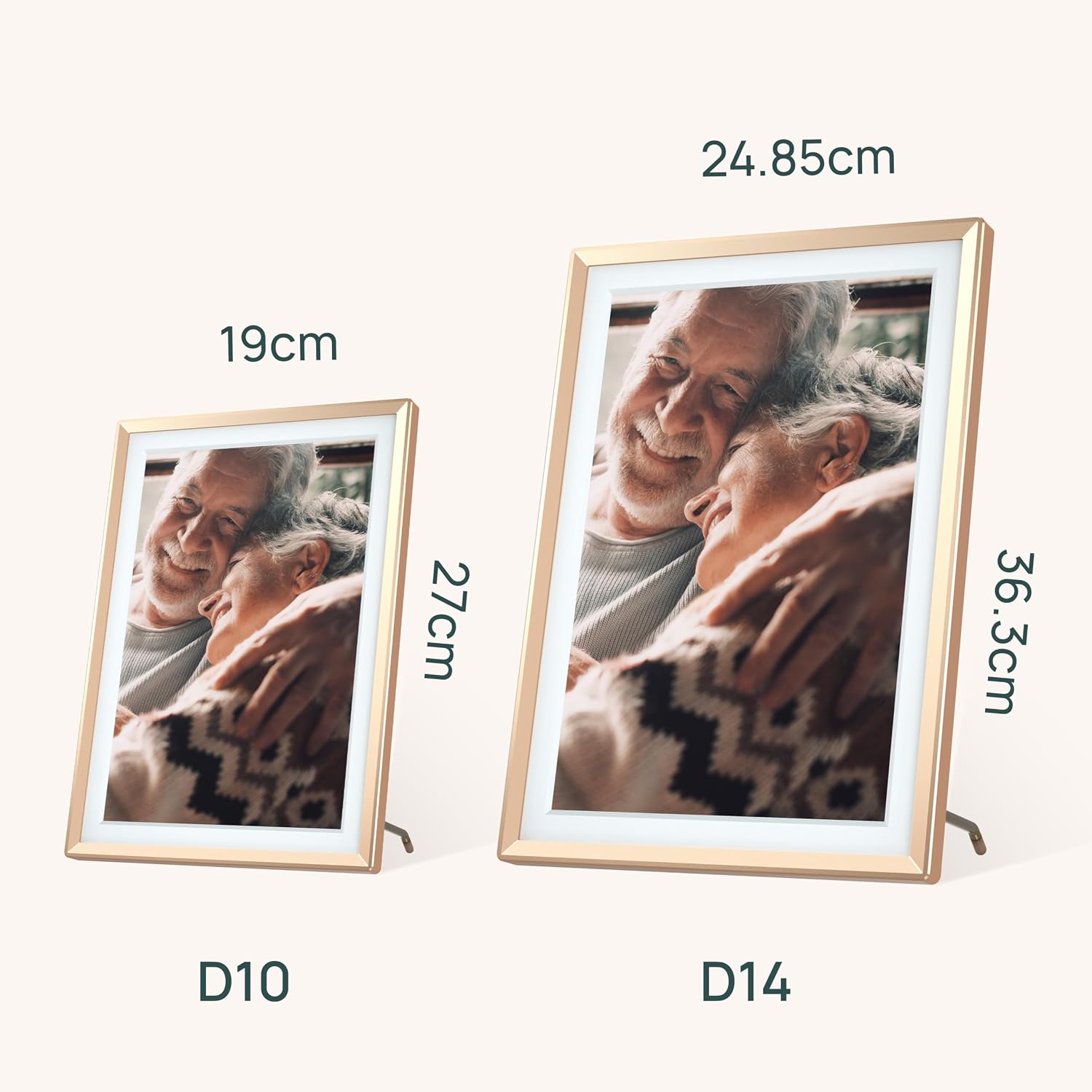 Detalle de ARZOPA D14 14 Zoll Metall Digitaler Bilderrahmen mit Touchscreen & kostenlosem Cloud Storage