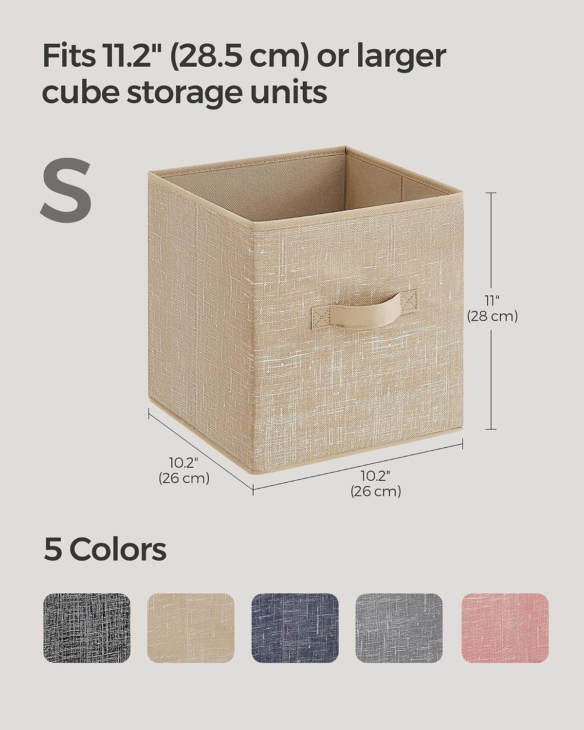 Detalle de SONGMICS Storage Cubes 26 x 26 x 28 cm