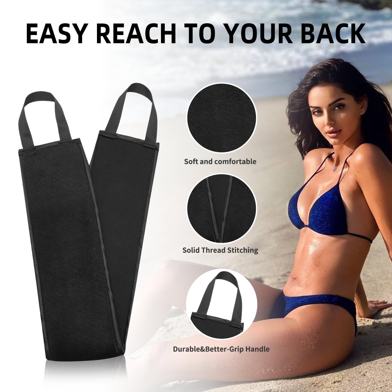 Thumbnail 3 de FUNAN Self Tanning Application Kit, 4‑Piece Set – Back Applicator, Mini Mitt, Tanning Mitts und Kabuki Pinsel