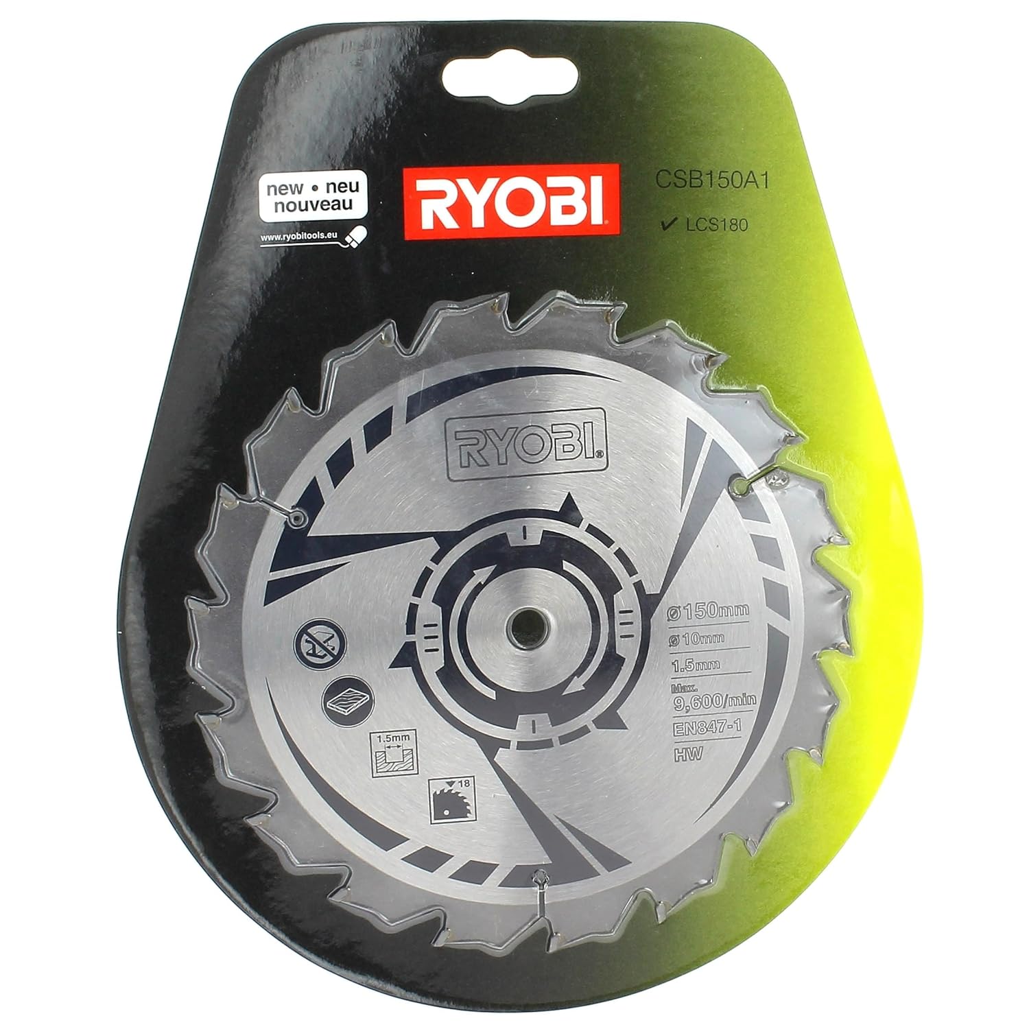 Detalle de Ryobi CSB150A1 150mm Circular Saw Blade for One Circular Saw RWSL180M