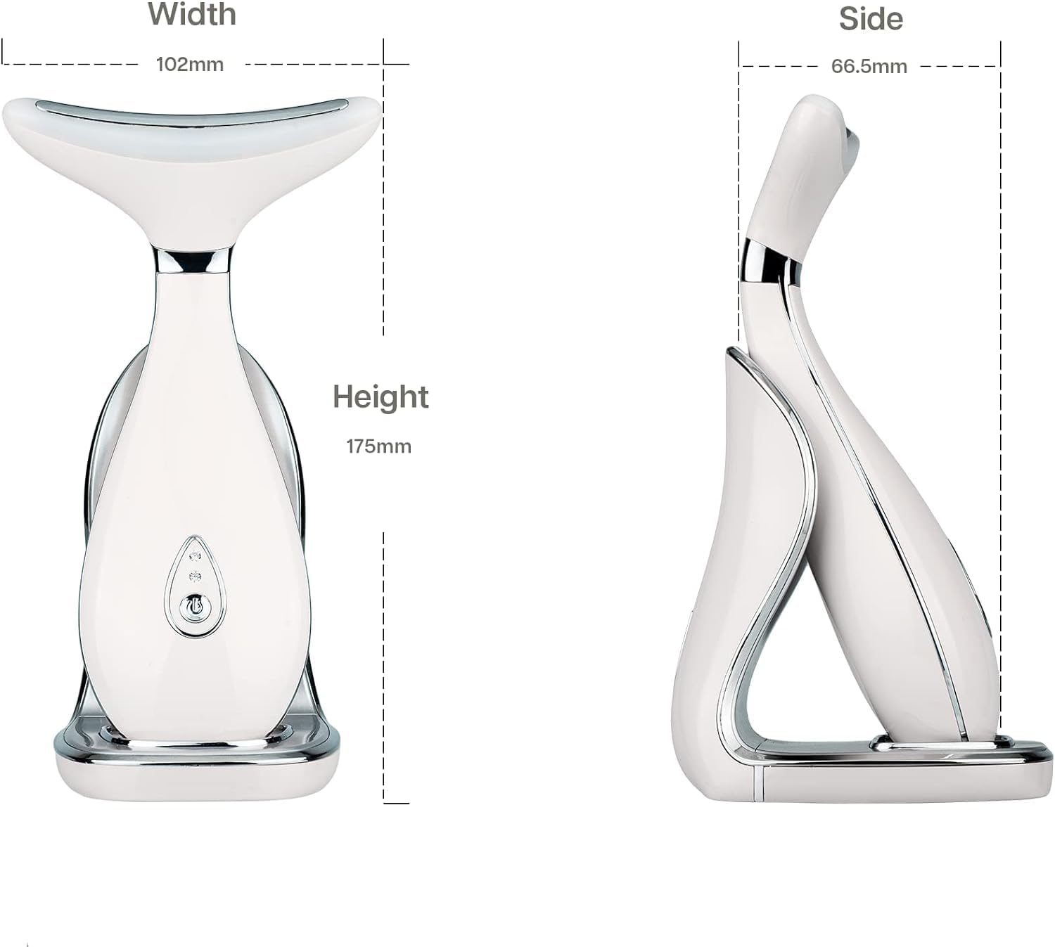 Detalle 2 de VRAIKO LILY Massaggiatore viso-collo: tripla azione LED, vibrazione regolabile e calore per rassodare la pelle