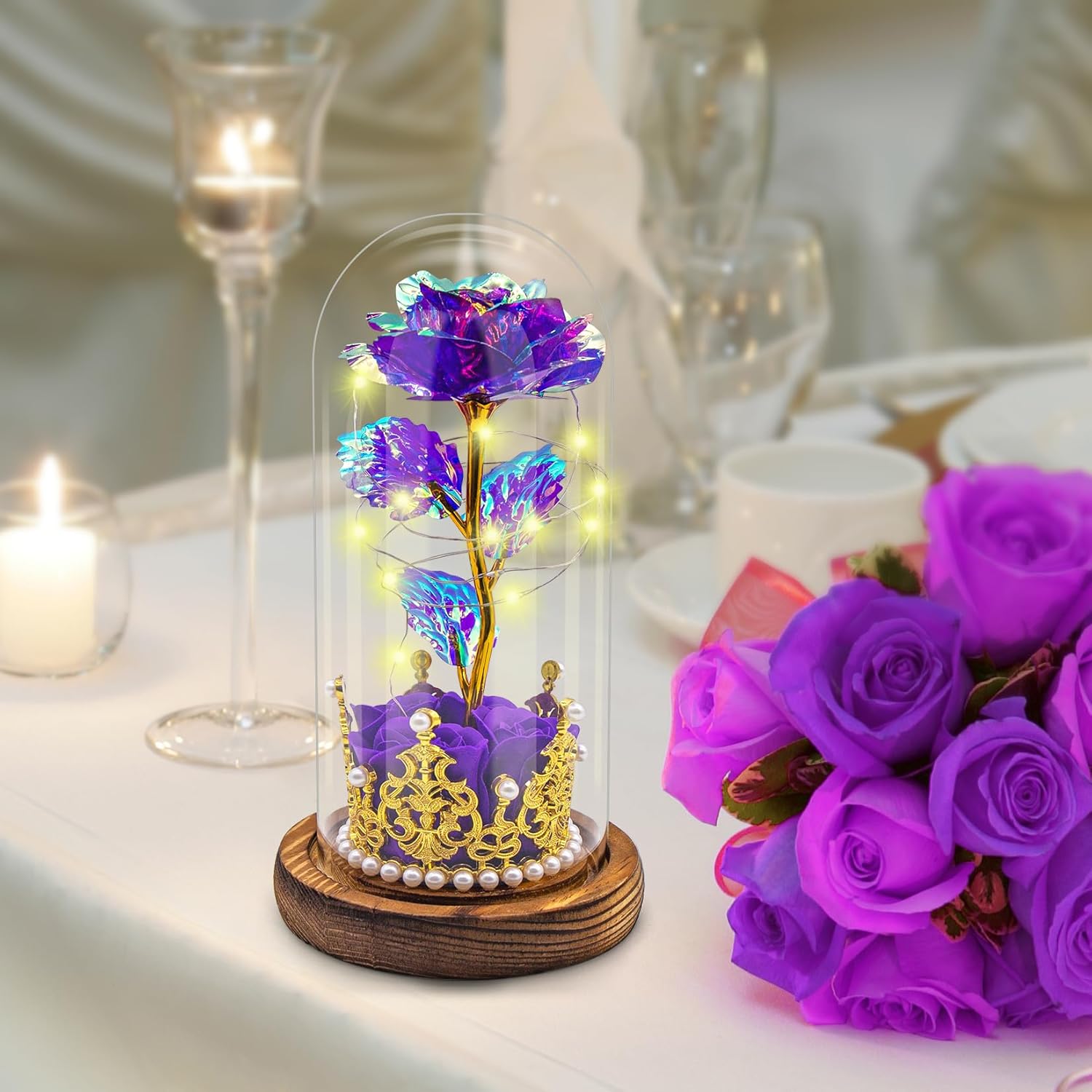 Detalle de Hemiro Rose éternelle dans un verre