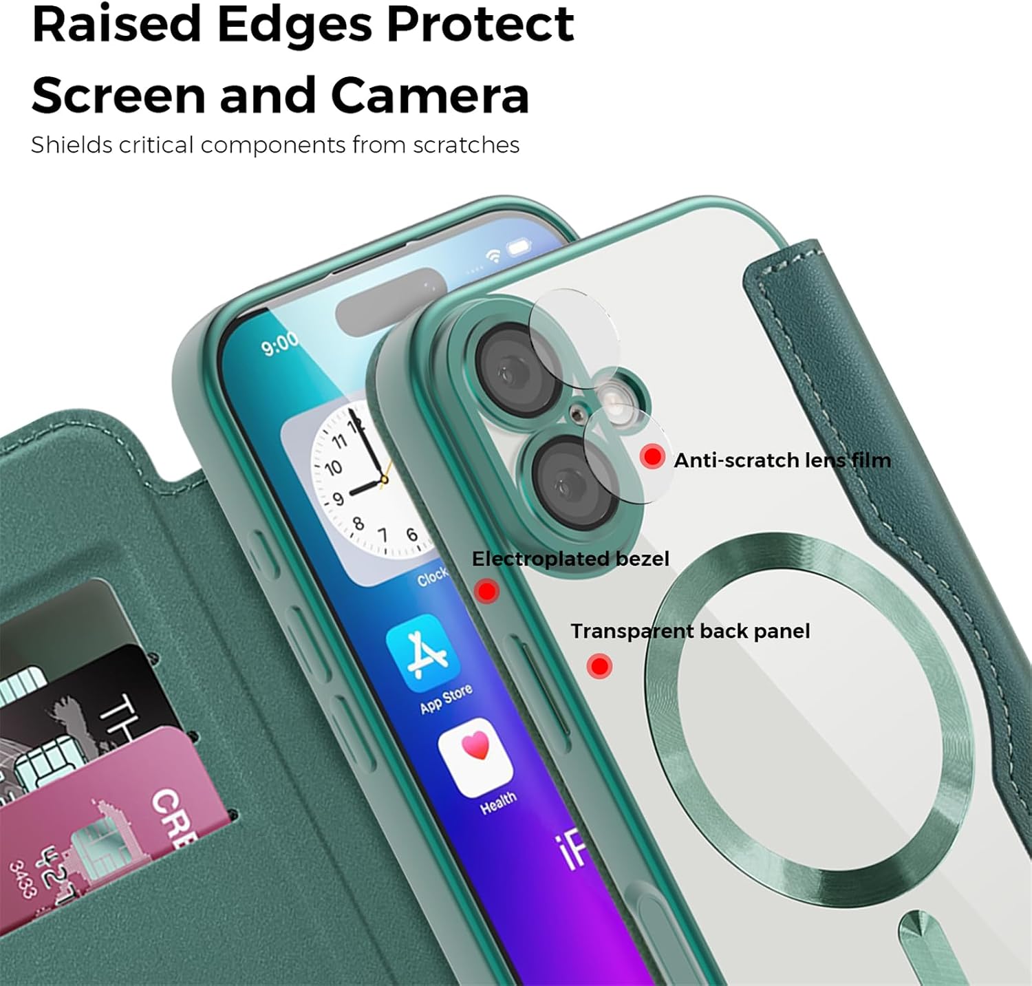 Thumbnail 5 de IMEIKONST Flip Wallet Case for iPhone 17