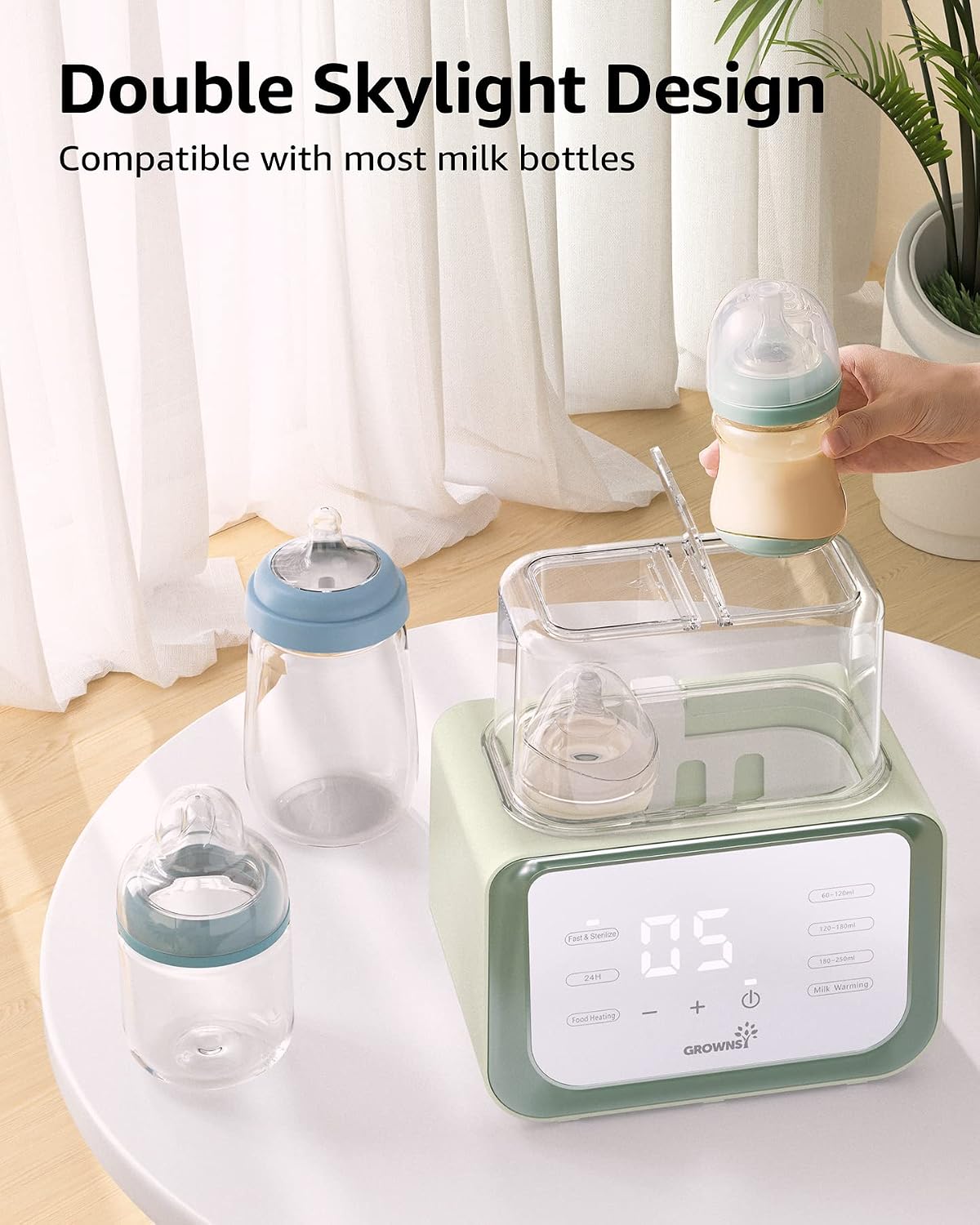 Thumbnail 6 de Grownsy 8-in-1 Baby Bottle Warmer with Timer and Adjustable Temperature