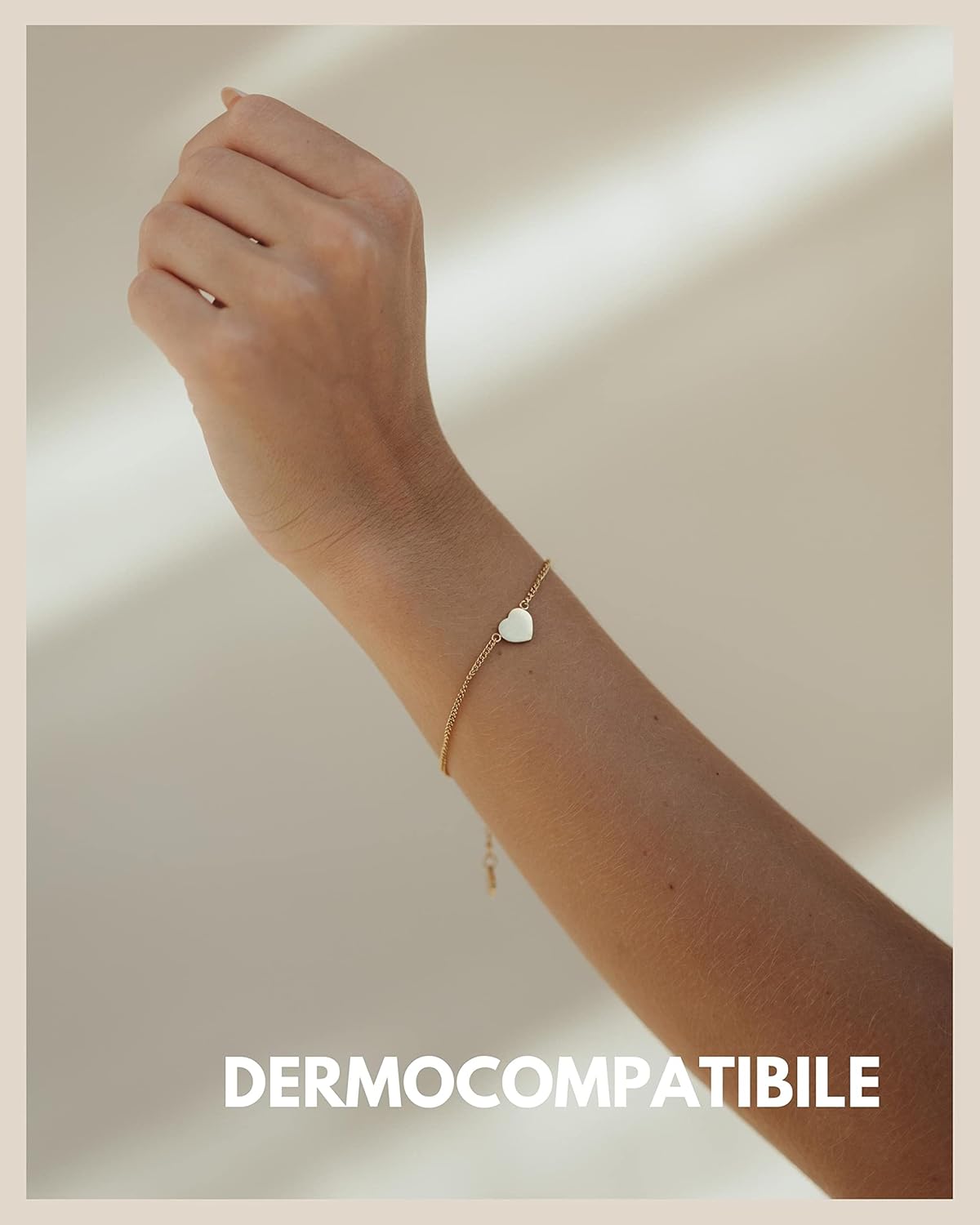 Detalle 2 de GD GOOD.designs bracciale cuore da donna regolabile (15,5–20,5 cm) in acciaio 316L