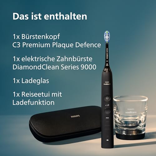 Thumbnail 8 de Philips Sonicare DiamondClean 9000 (HX9911/09) – Schallzahnbürste mit App, Drucksensor und Ladeglas
