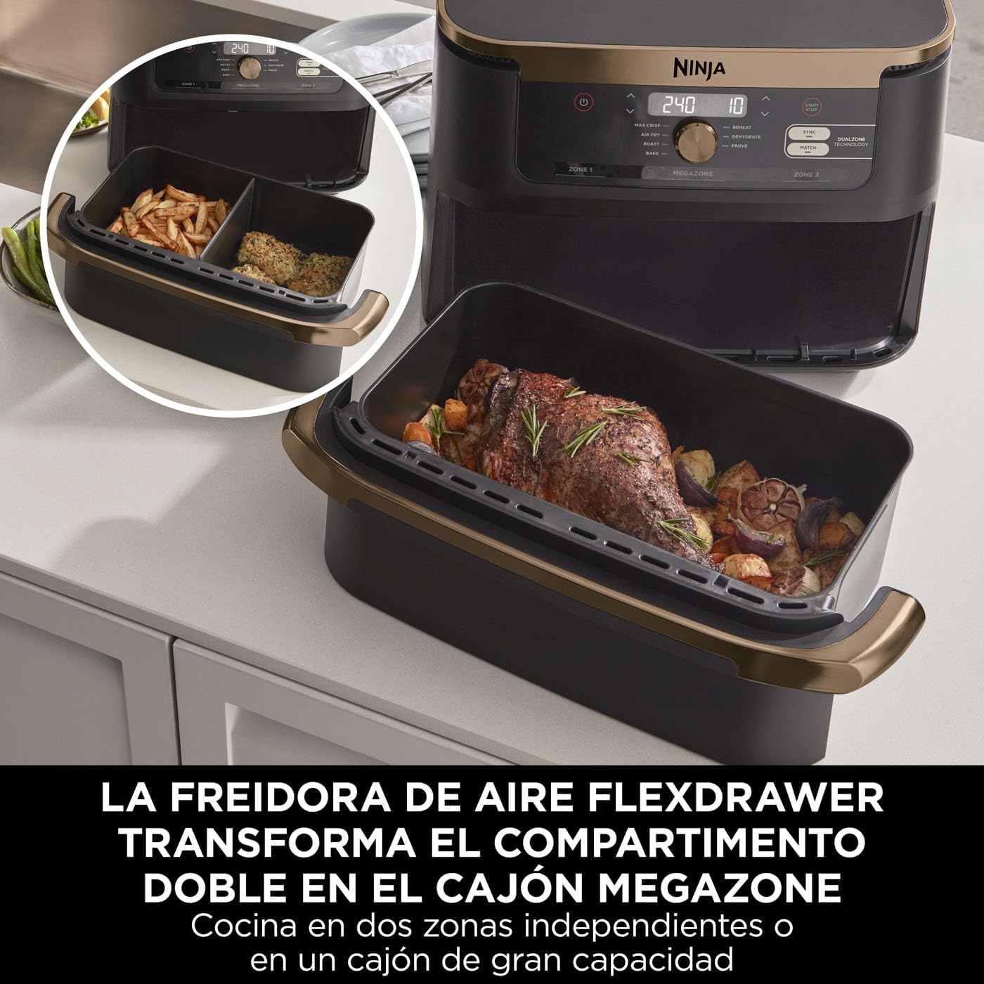 Thumbnail 1 de Ninja Foodi FlexDrawer 10.4L: Freidora Sin Aceite 🍟