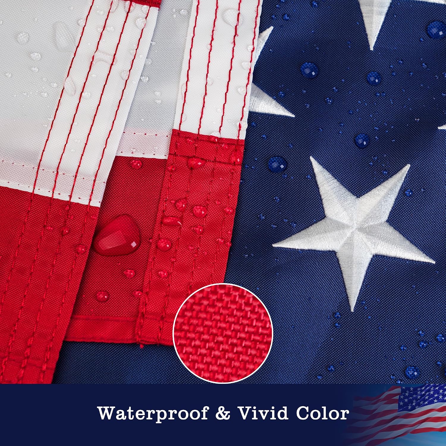 Thumbnail 4 de YIYUESQUHF DZ-NL-GQ3x5-02 American Flag, 3 x 5ft 350D Polyester