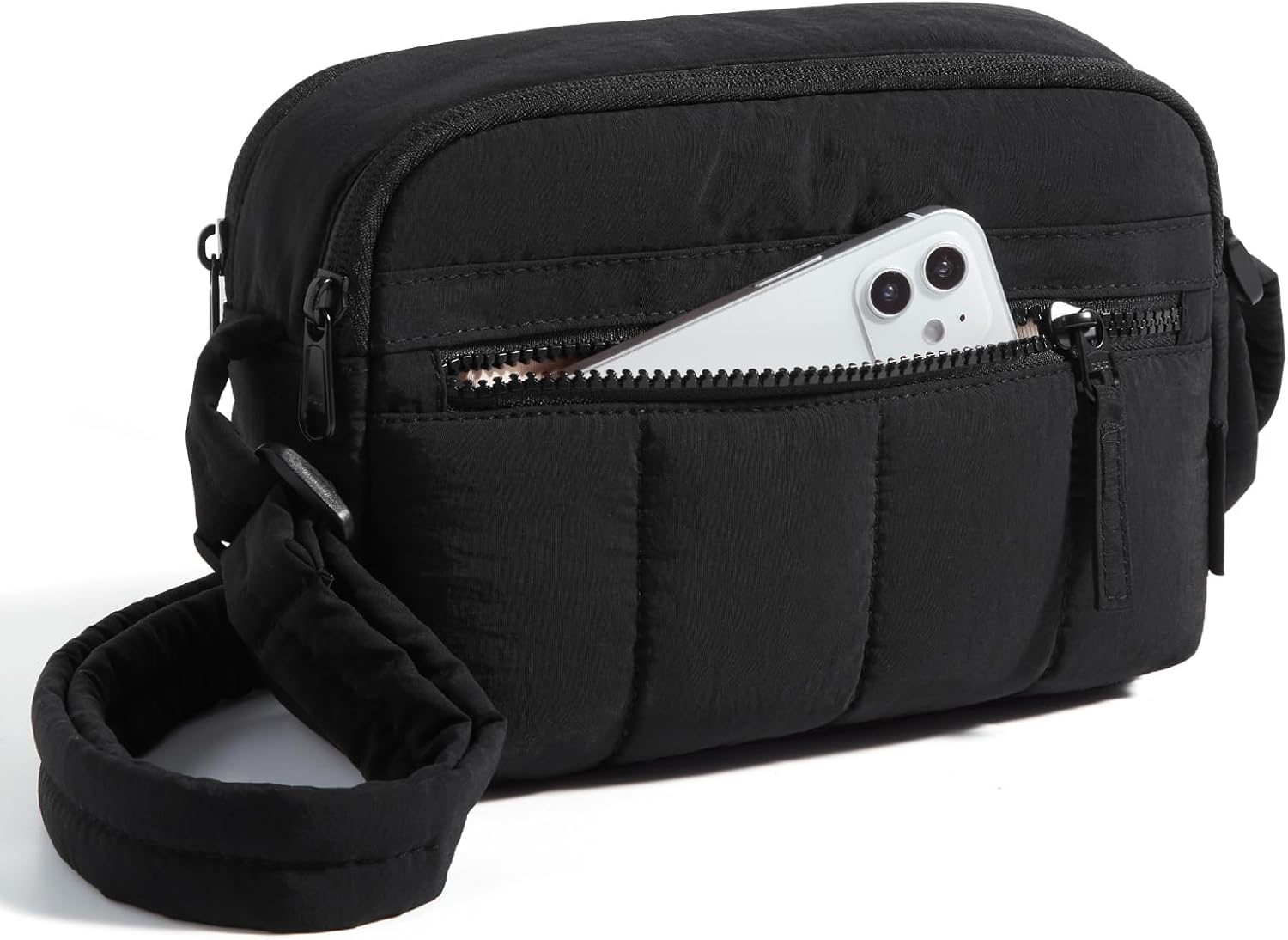 Detalle de bagsmart Umhängetasche Damen Crossbody Bag Klein – Leichte, wasserdichte Tasche mit RFID-Schutz (150 g, 22 x 7 x 15,5 cm)