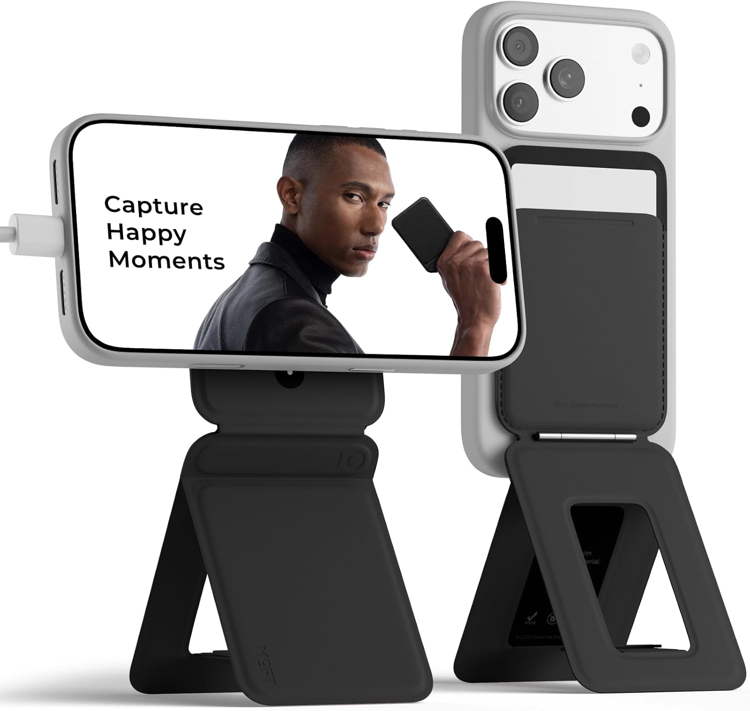 MOFT Phone Tripod Wallet for iPhone with MOVAS Vegan Leather – Multifunctional 3-in-1