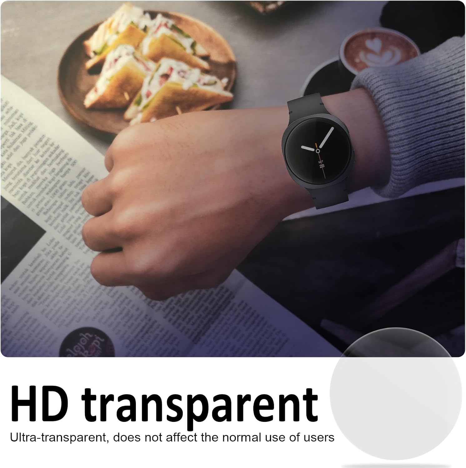 Detalle 2 de SPGUARD Galaxy Watch8 40mm Screen Protector 4-Pack