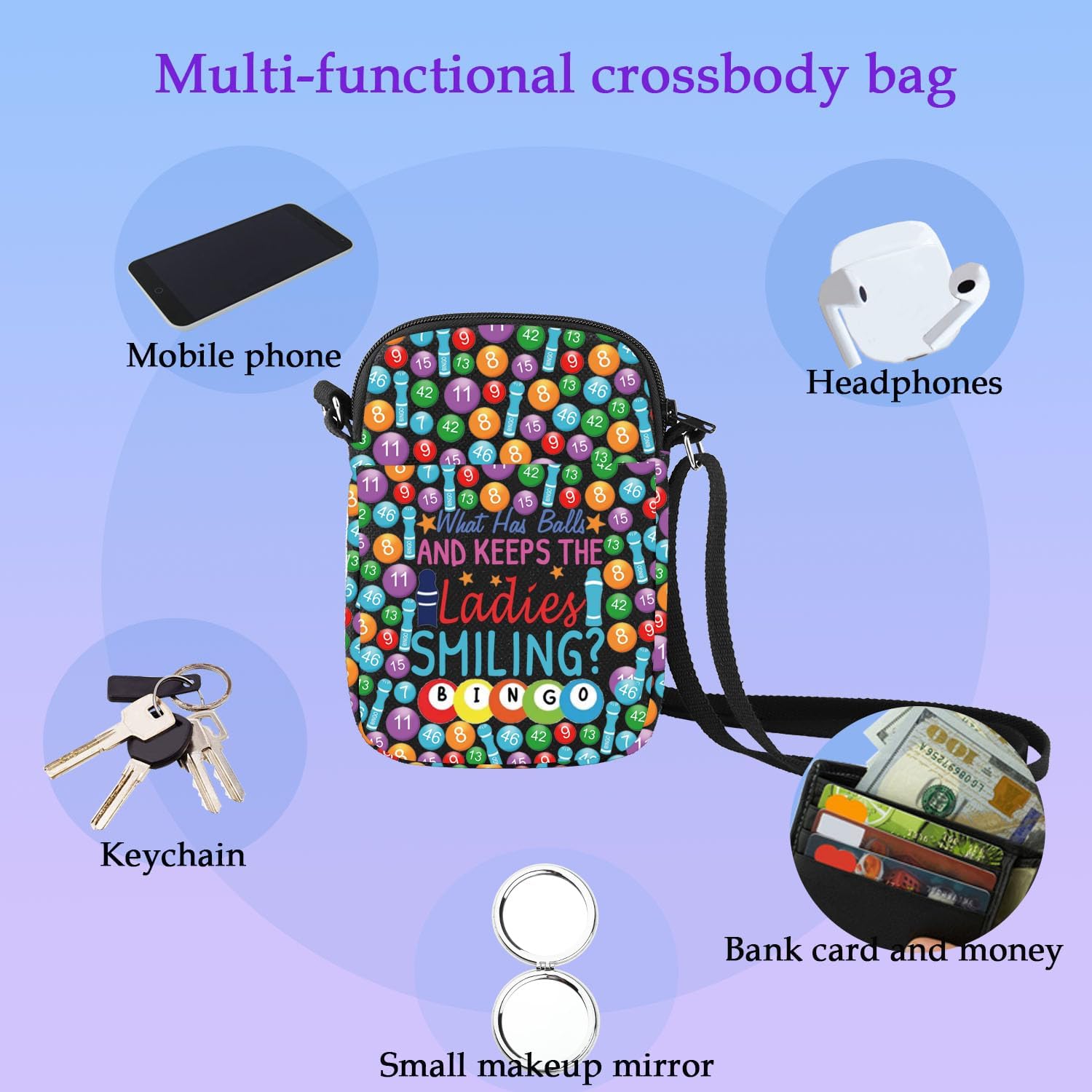 Thumbnail 4 de AATOP Bingo Crossbody Bag 8.45in