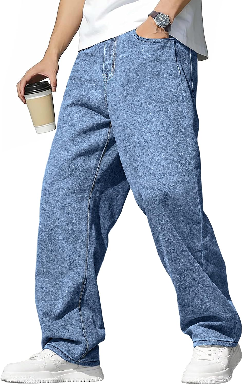 Detalle de JMIERR Herren Baggy Jeans mit Stretch