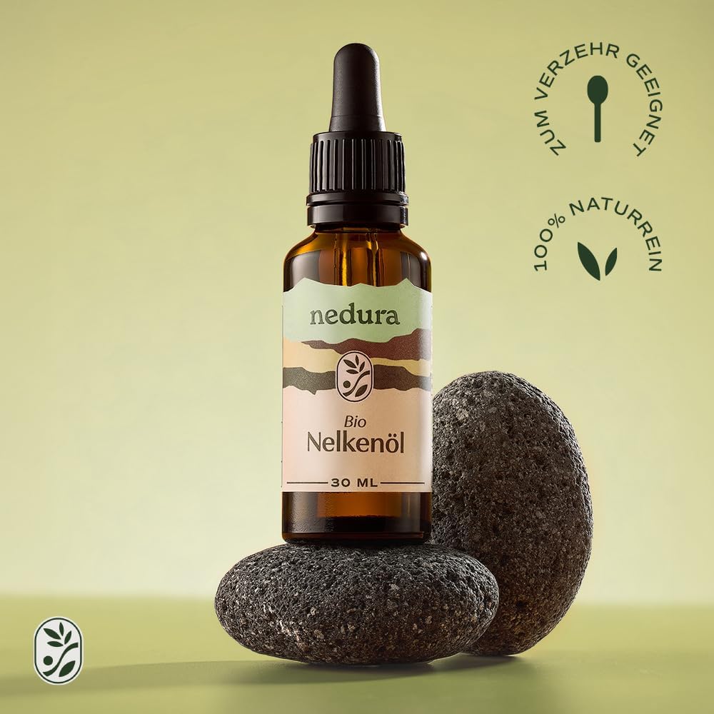 Detalle de nedura® BIO Nelkenöl 30 ml (100% naturreines Nelkenöl, zum Einnehmen)