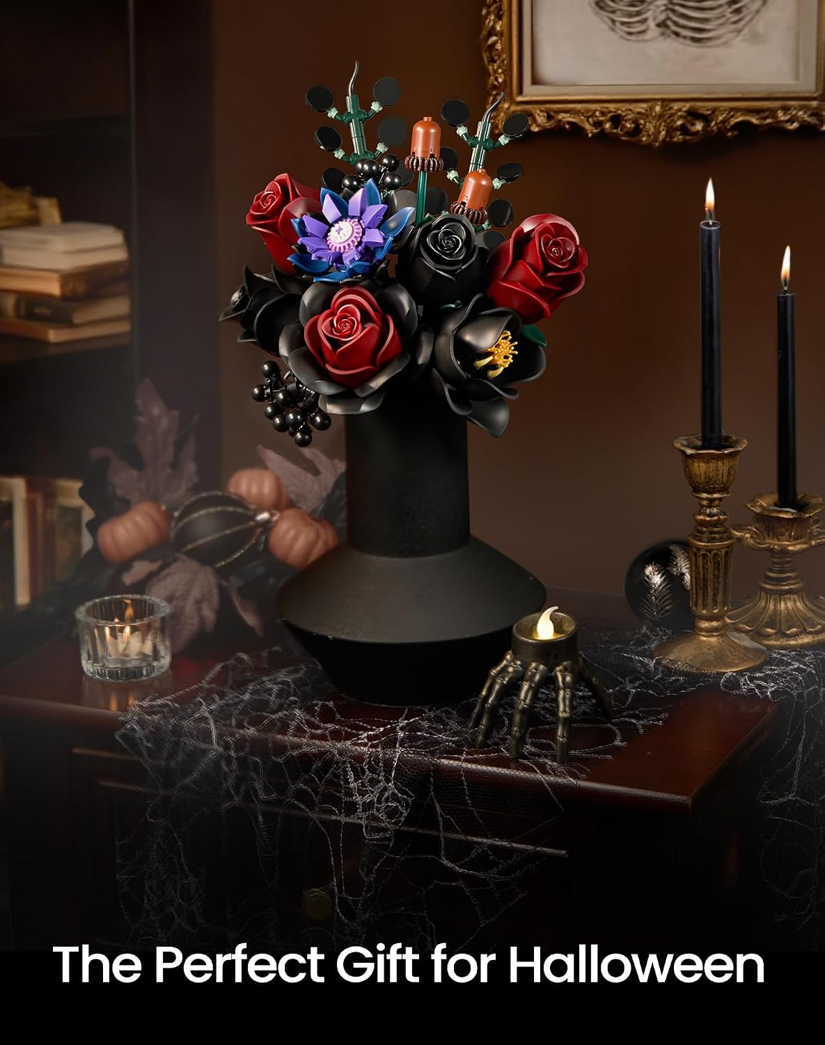 Thumbnail 5 de iATOM Black Burgundy Red Rose Bouquet 12pcs 🏵