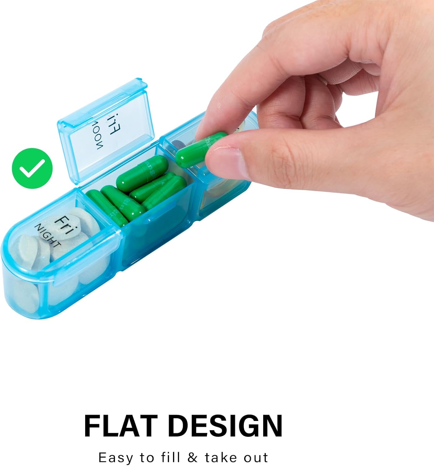 Thumbnail 4 de Daviky Pill Box Organiser 21 compartments, 7-day weekly pill organiser 💊