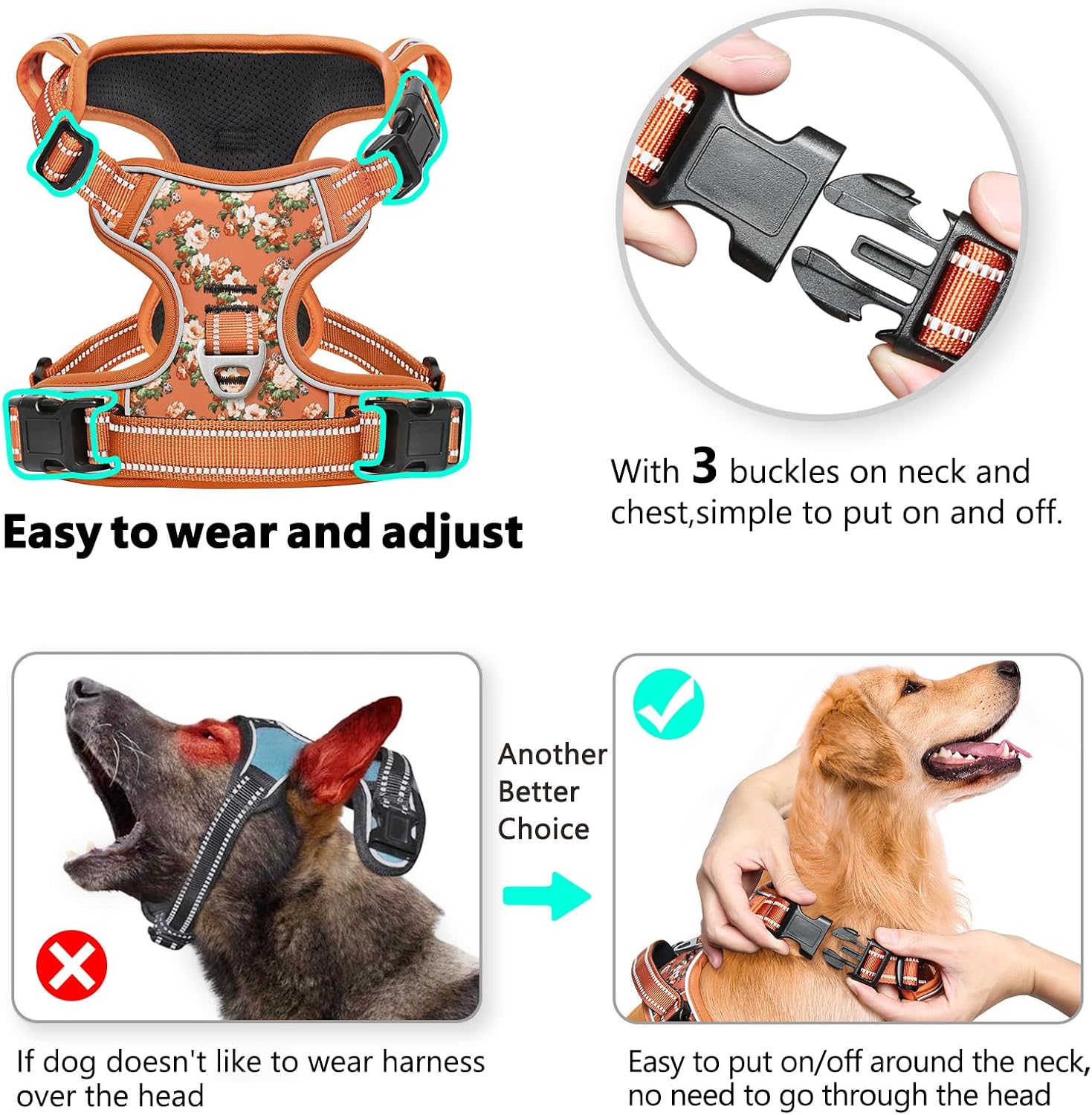 Detalle 2 de HEELE Dog Harness No Pull L