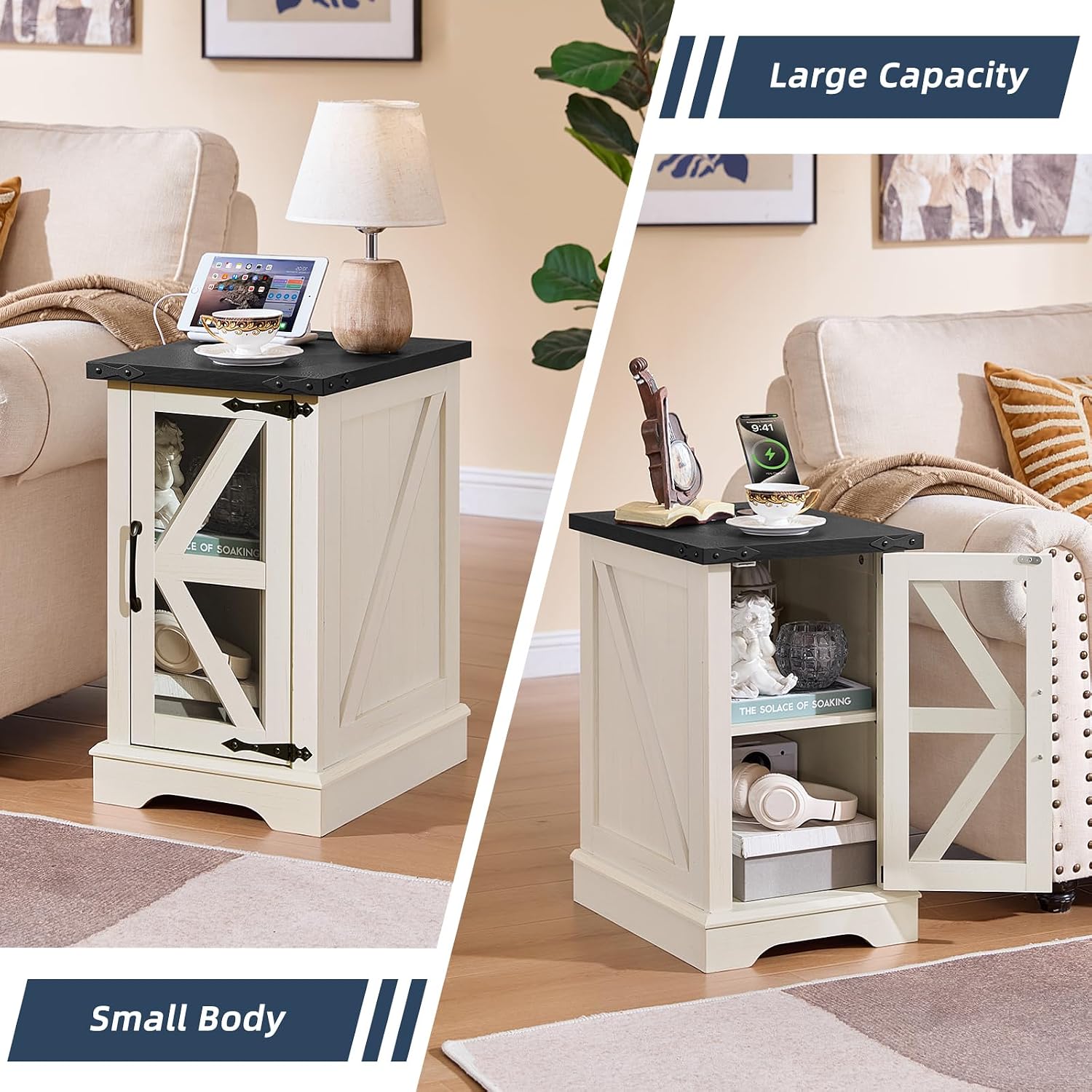 Detalle 1 de Joaxswe Nightstand, 24 Inches High