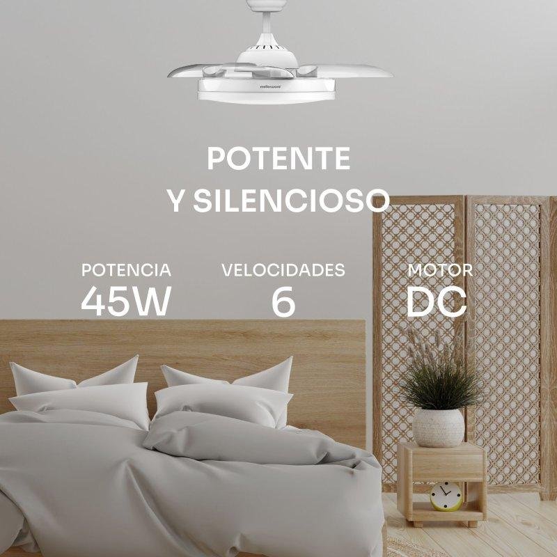 Thumbnail 3 de Ventilador de techo Mellerware Brizy Bright Foldable 106 cm con motor DC y iluminación LED