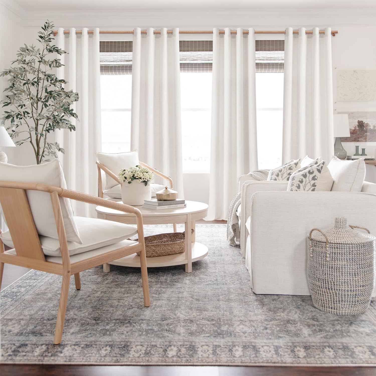 Thumbnail 5 de MRTREES Cortinas Lino 140x160 Blanco Marfil