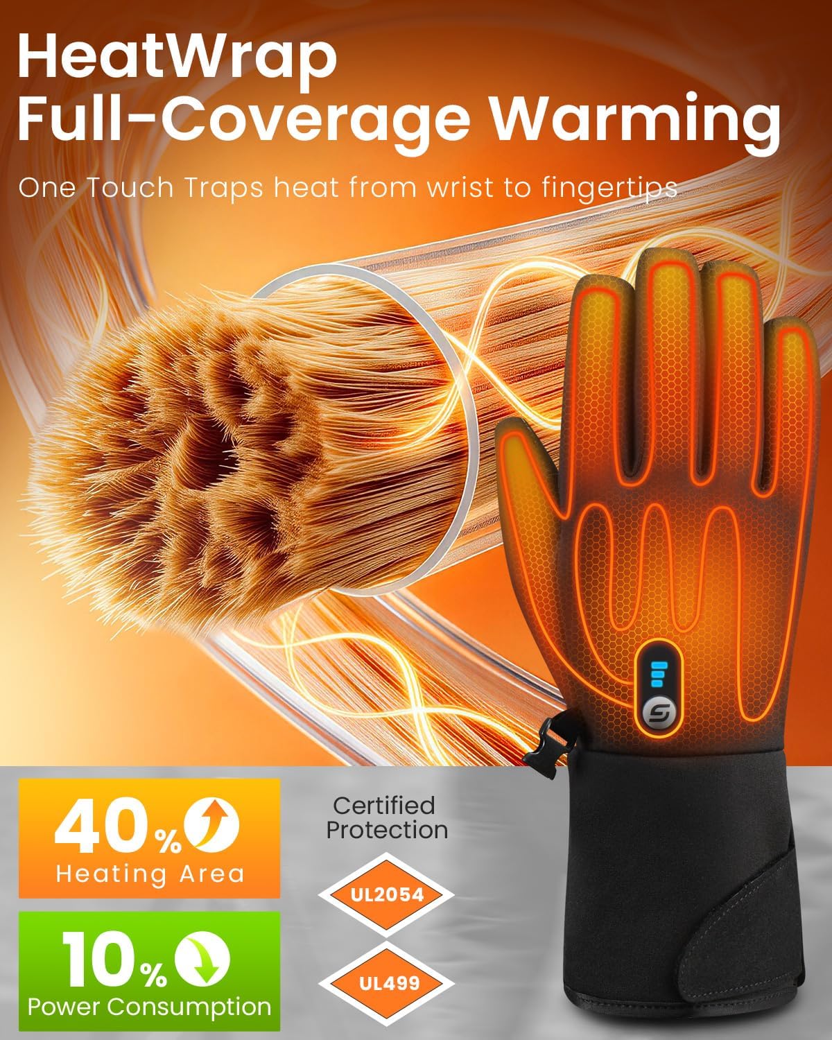 Detalle 2 de JS LifeStyle Heated Gloves, 3000mAh