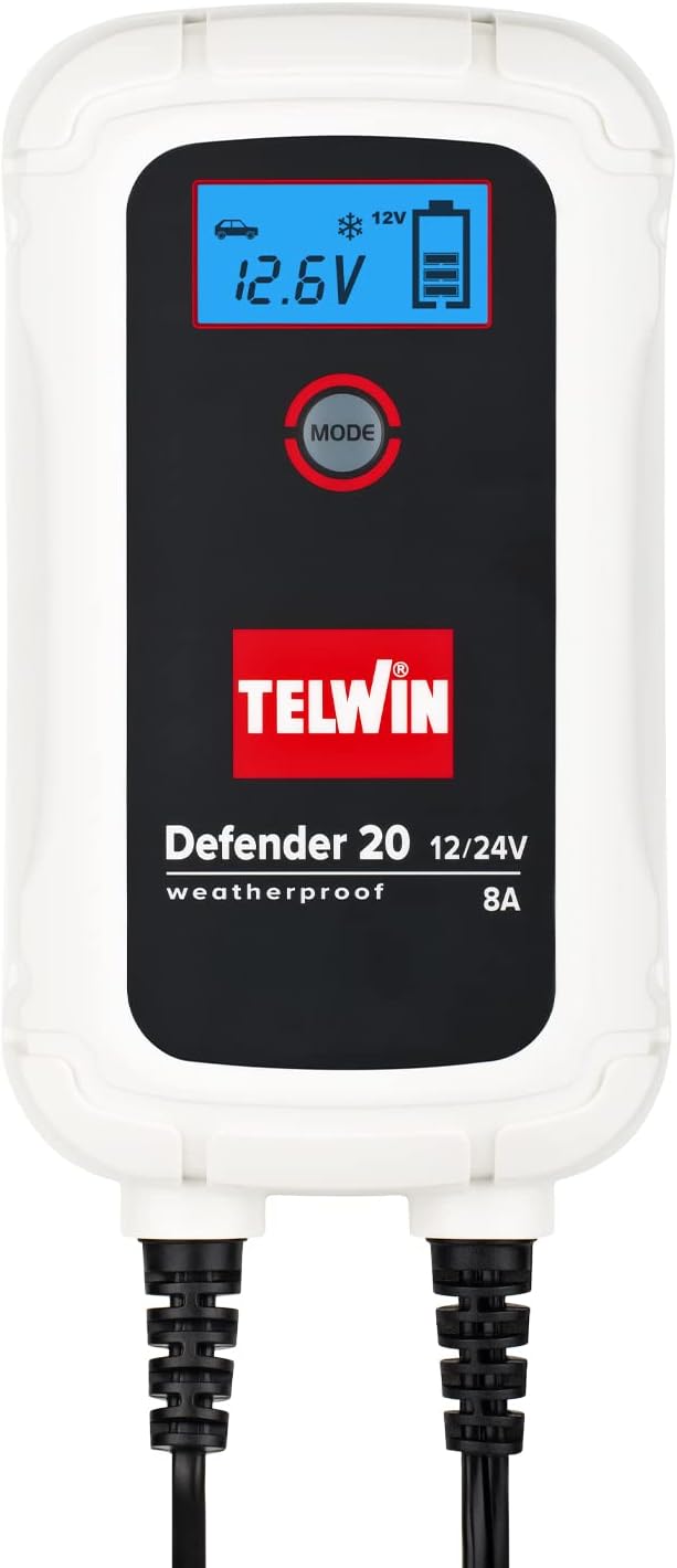 Thumbnail 3 de Telwin Defender 20 807608 – Chargeur et Mainteneur électronique 12/24V avec écran LCD