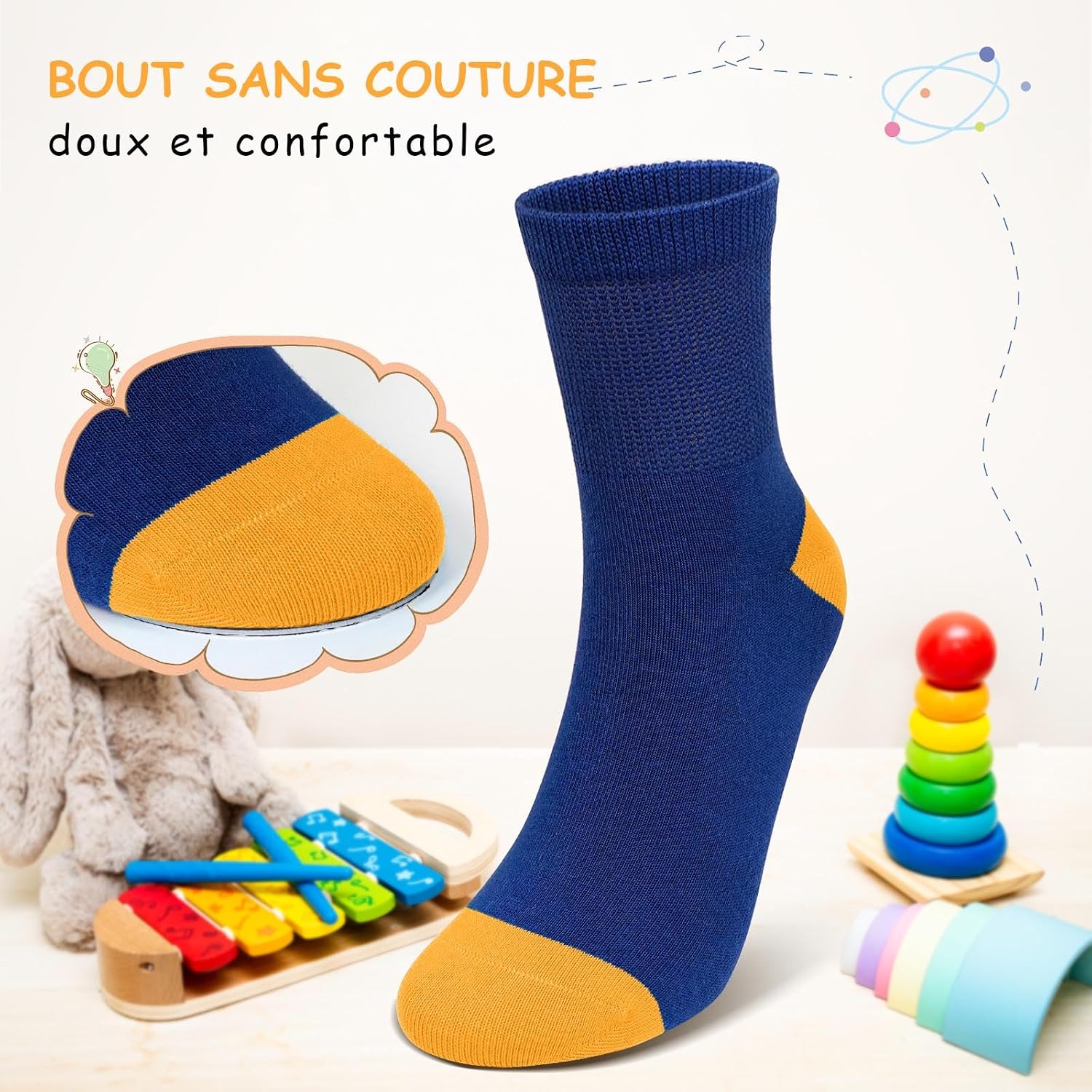 Thumbnail 4 de PUTUO Socquettes Enfant 5 paires